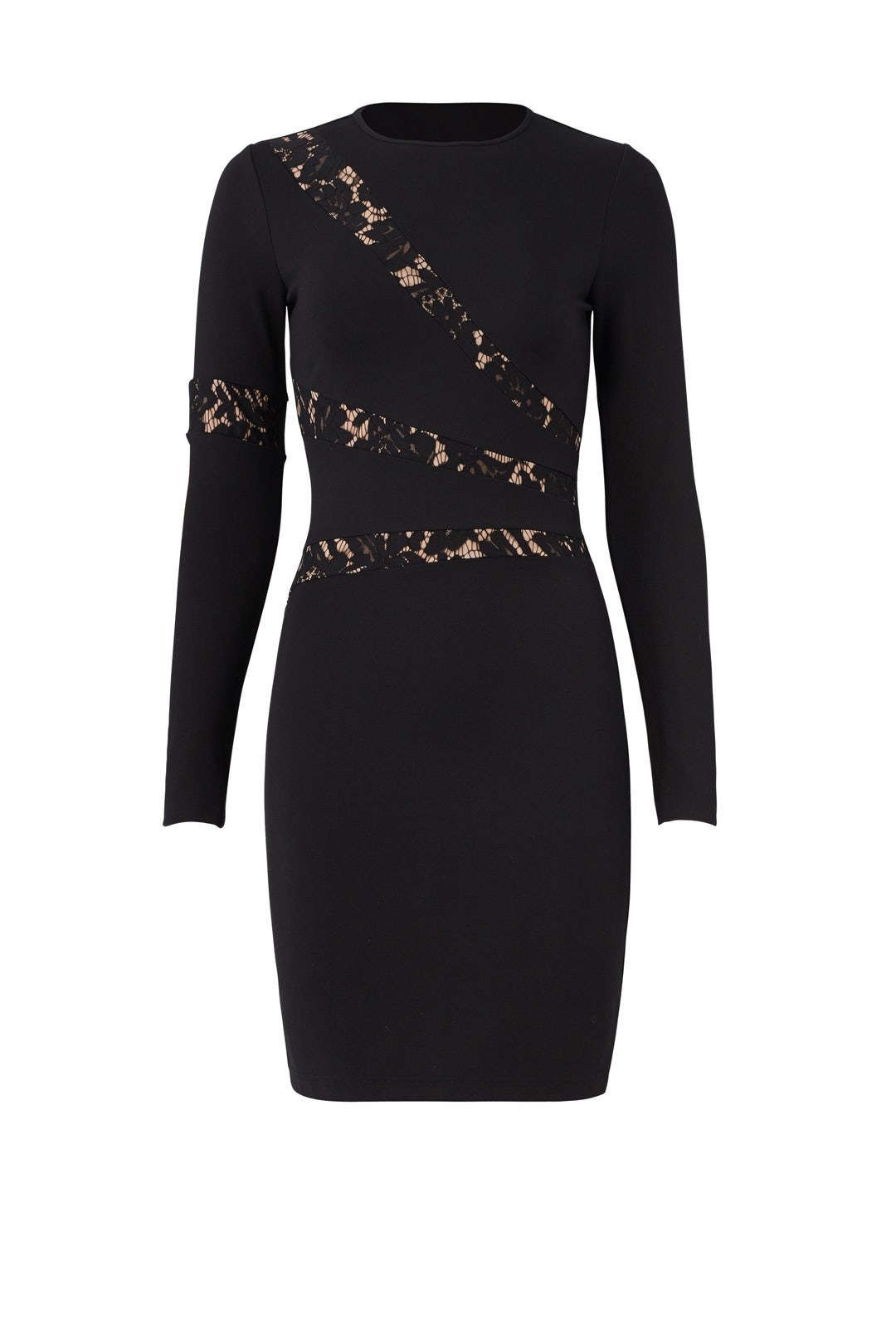 Black Illusion Lace Cutout Sheath by Ali & Jay