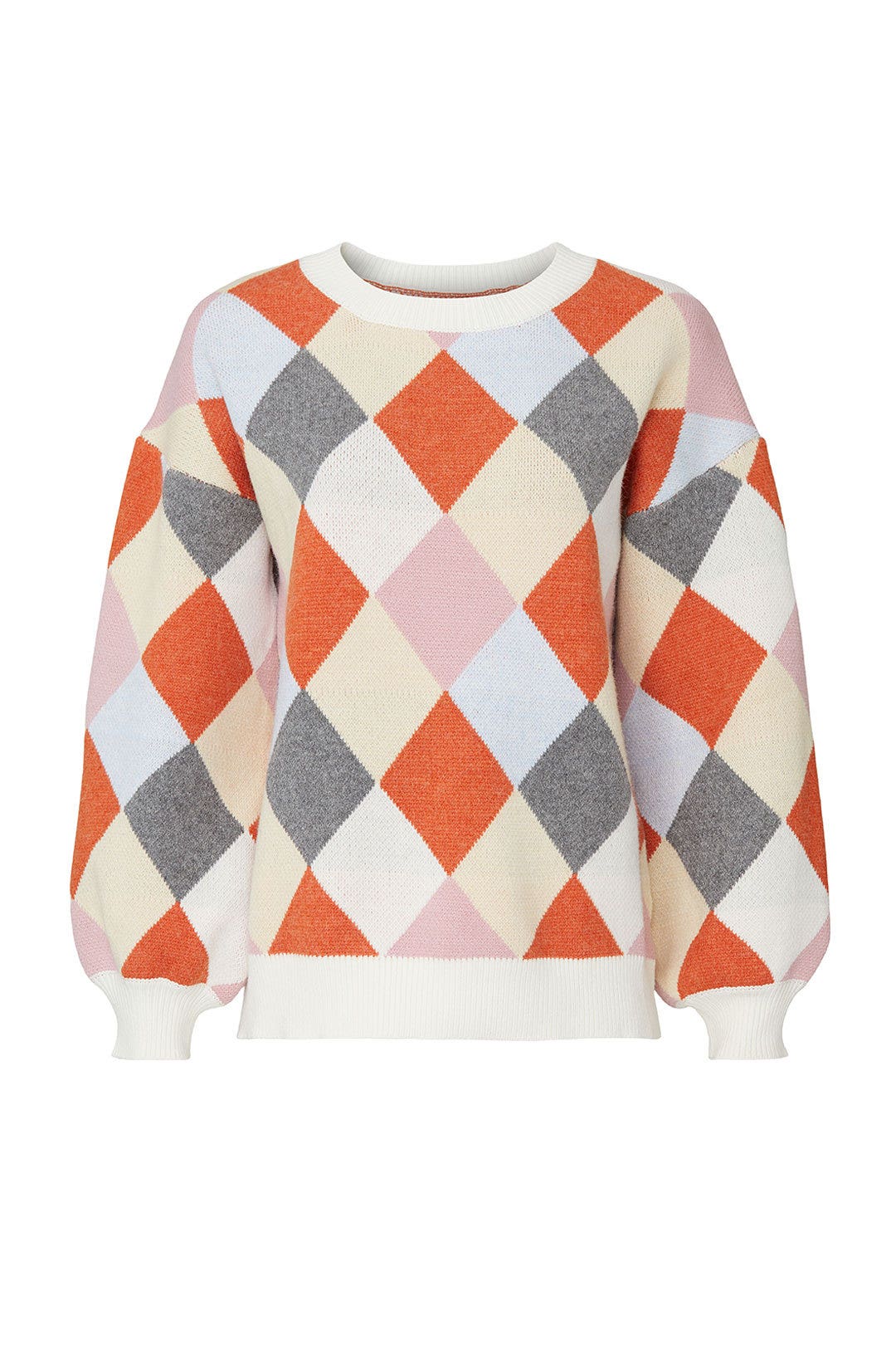 Colorblock Argyle Diamond Sweater by J.O.A. 4