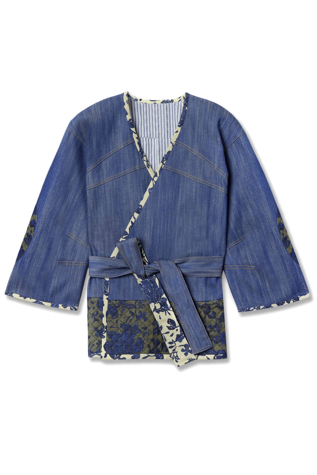 Floral Trim Denim Jacket by Derek Lam 10 Crosby