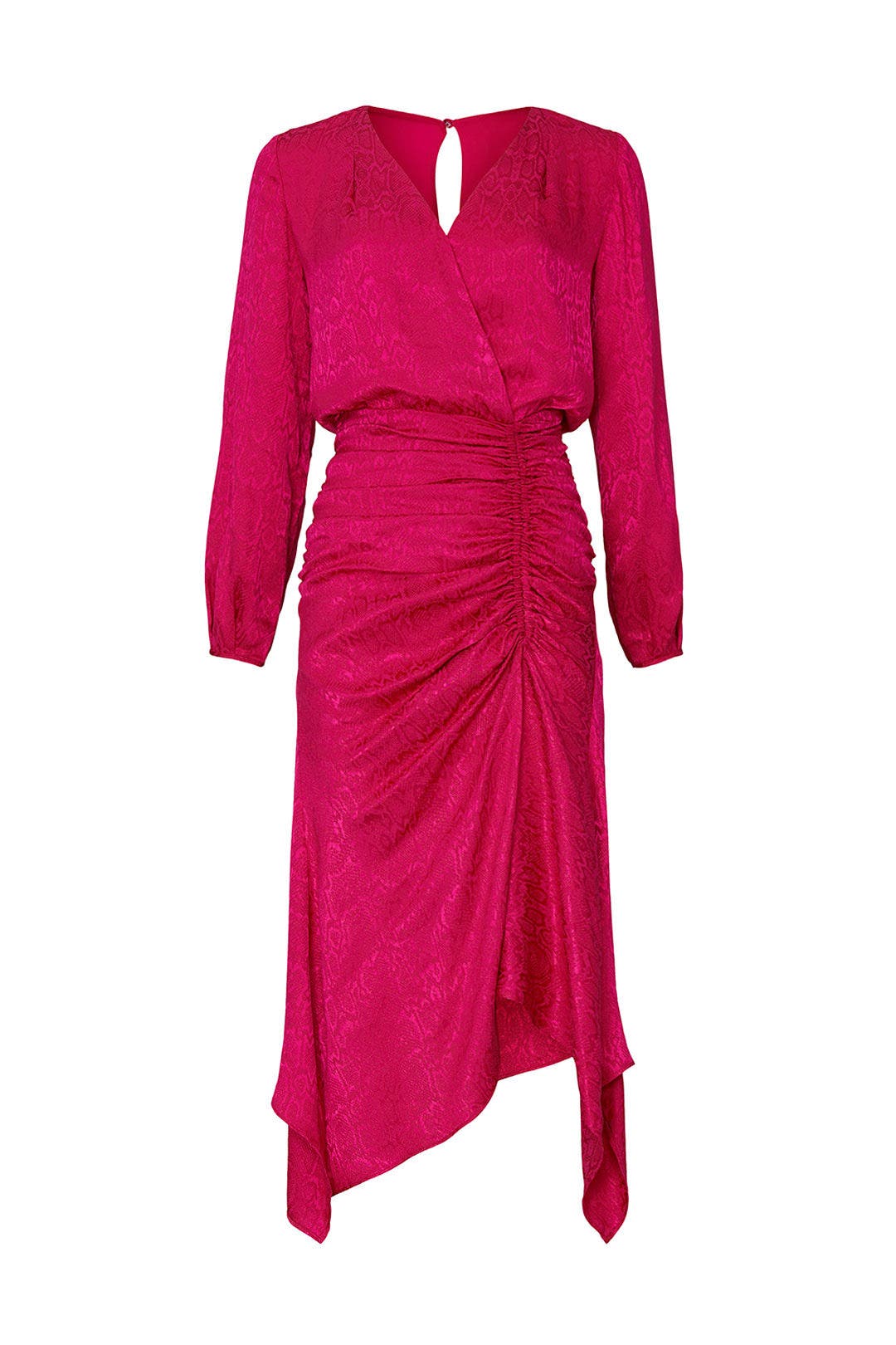 Pink High Low Surplice Dress by krisa 4