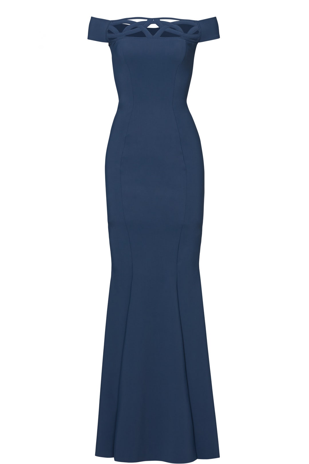 Blue Artico Tessie Gown by Chiara Boni La Petite Robe 3