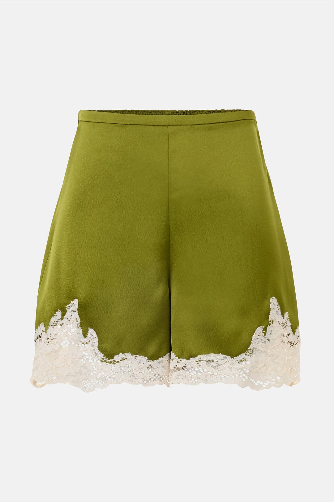 Lace Trim Satin Shorts by Ronny Kobo x RTR