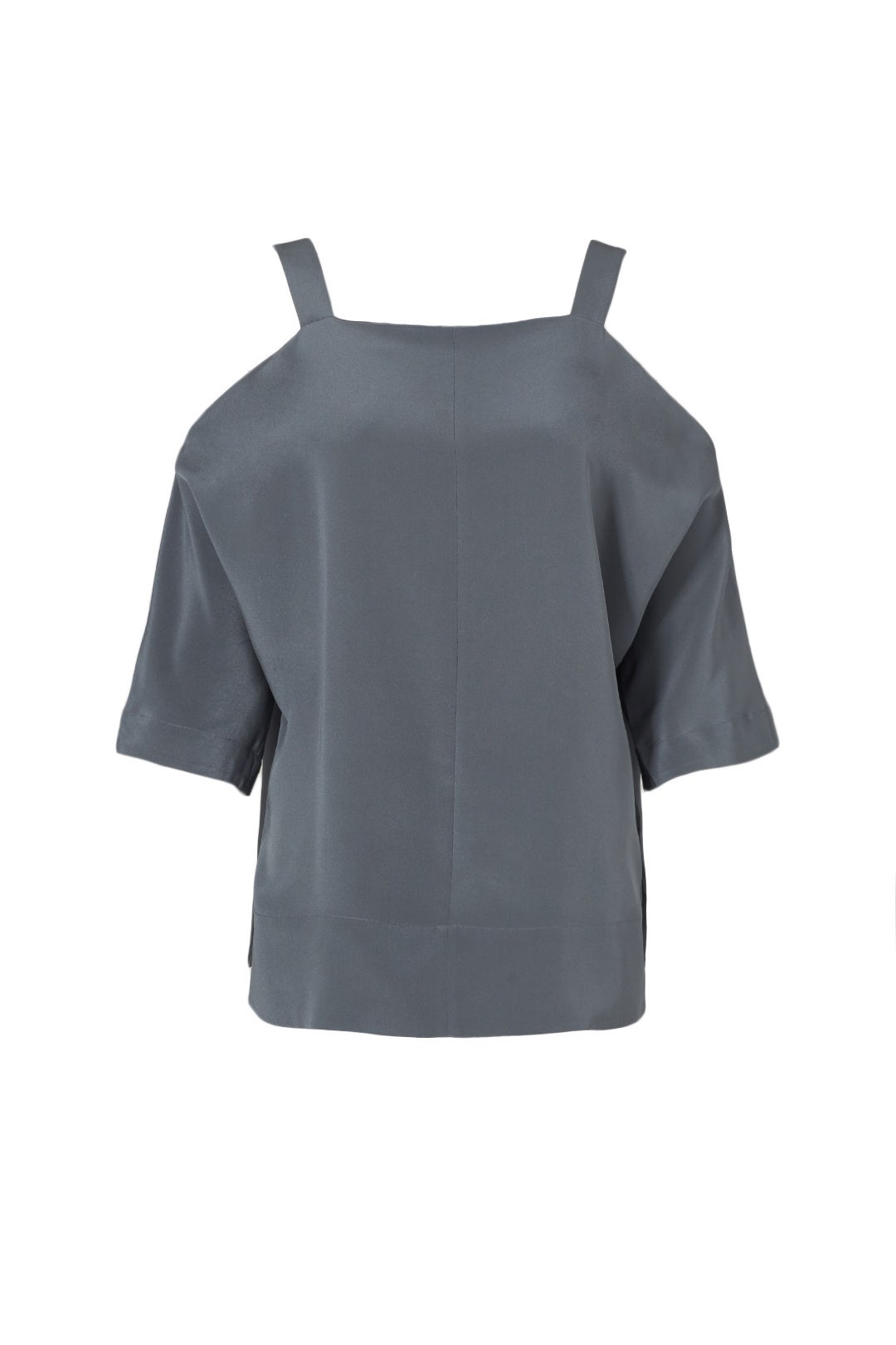 Silk Cutout Shoulder Tunic by Tibi