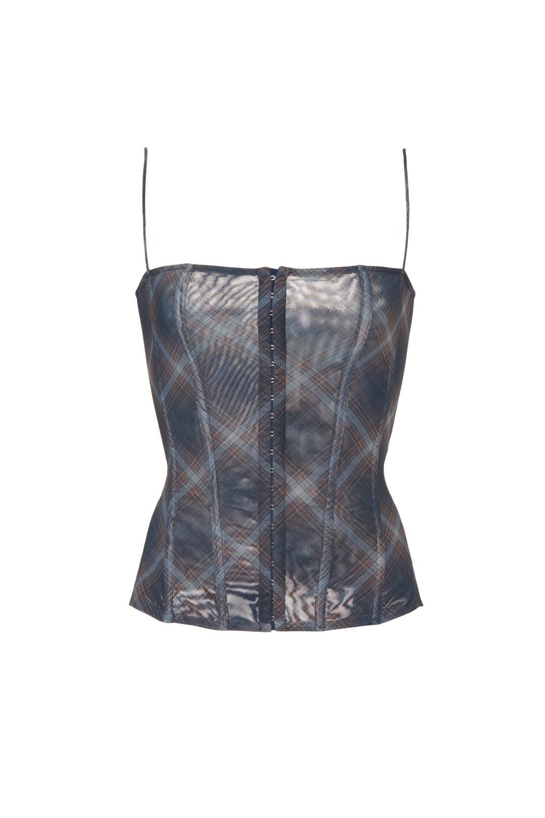 plaid bustier top