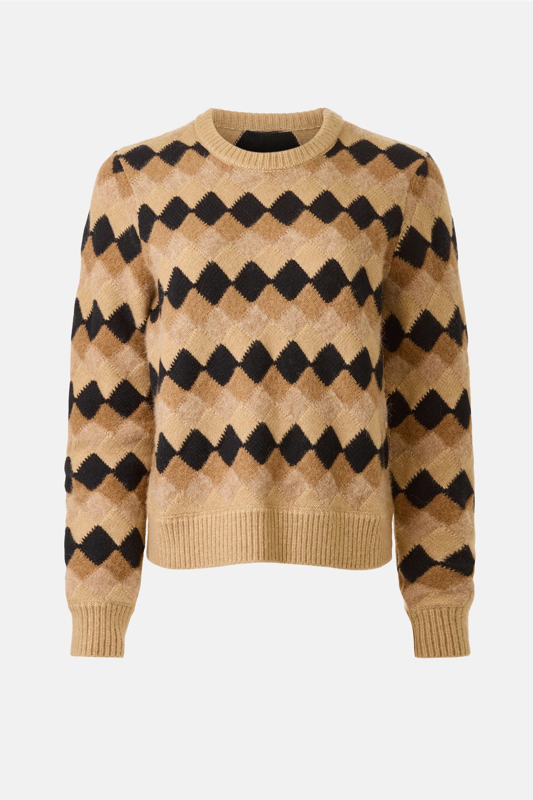 Shrunked Diamond Print Sweater by Argent 4