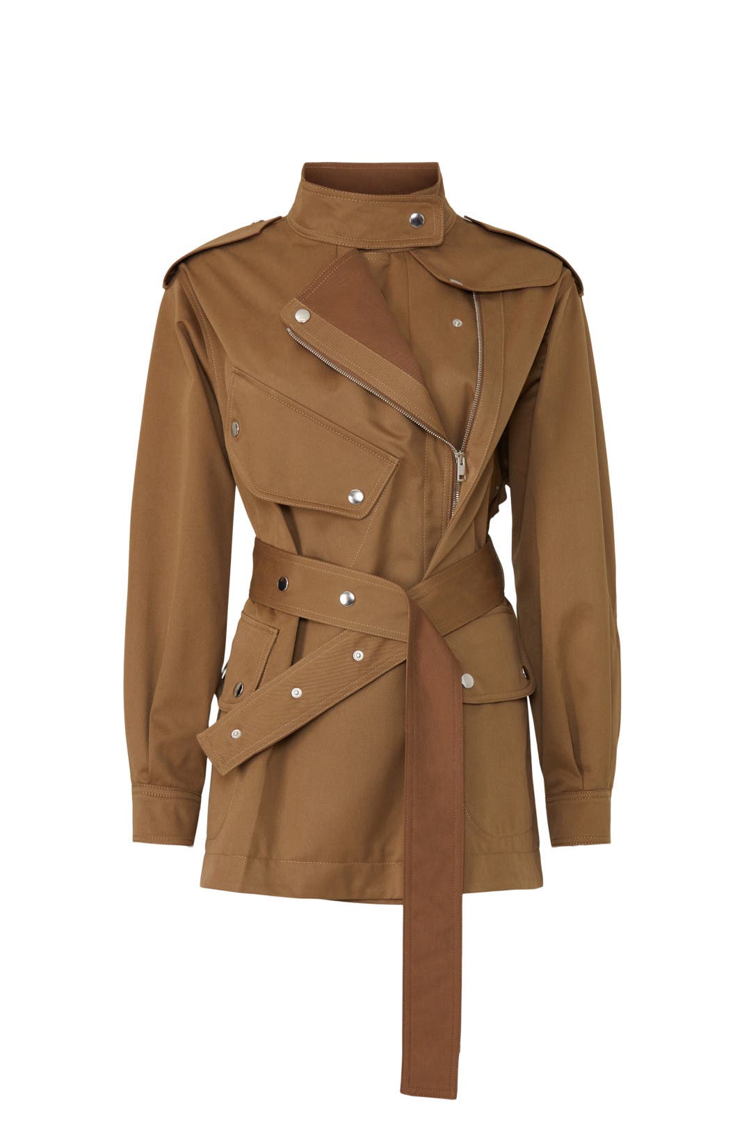 コート VICTORIA BECKHAM BROWN DOUBLE-BREASTED COAT Victoria Beckham double-breasted button-up Coat | Brown
