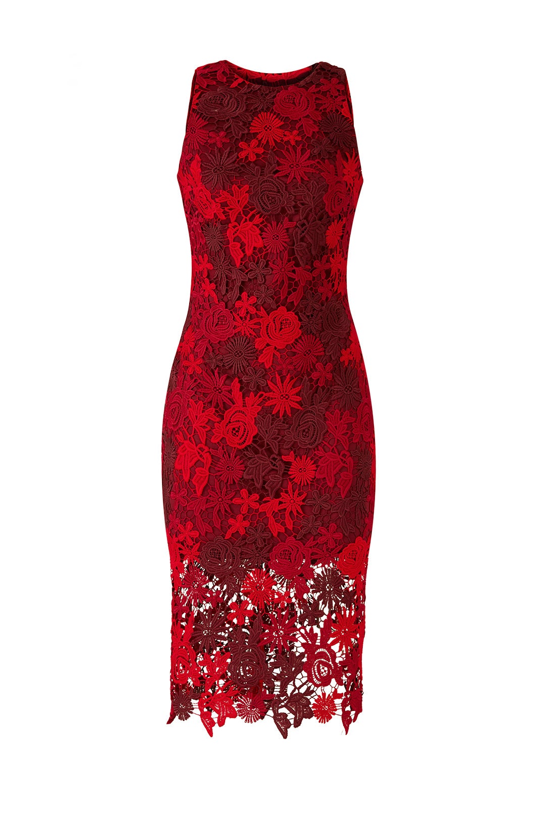 Red Floral Lace Sheath by Alexia Admor 3