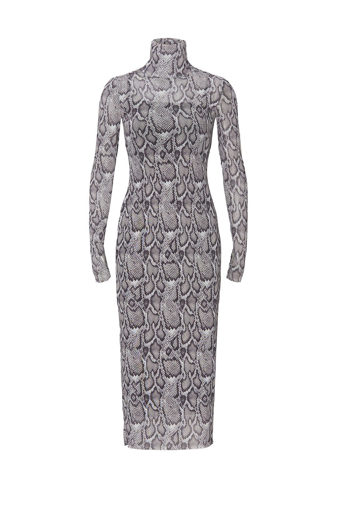Shailene Snake Mesh Dress by AFRM 4