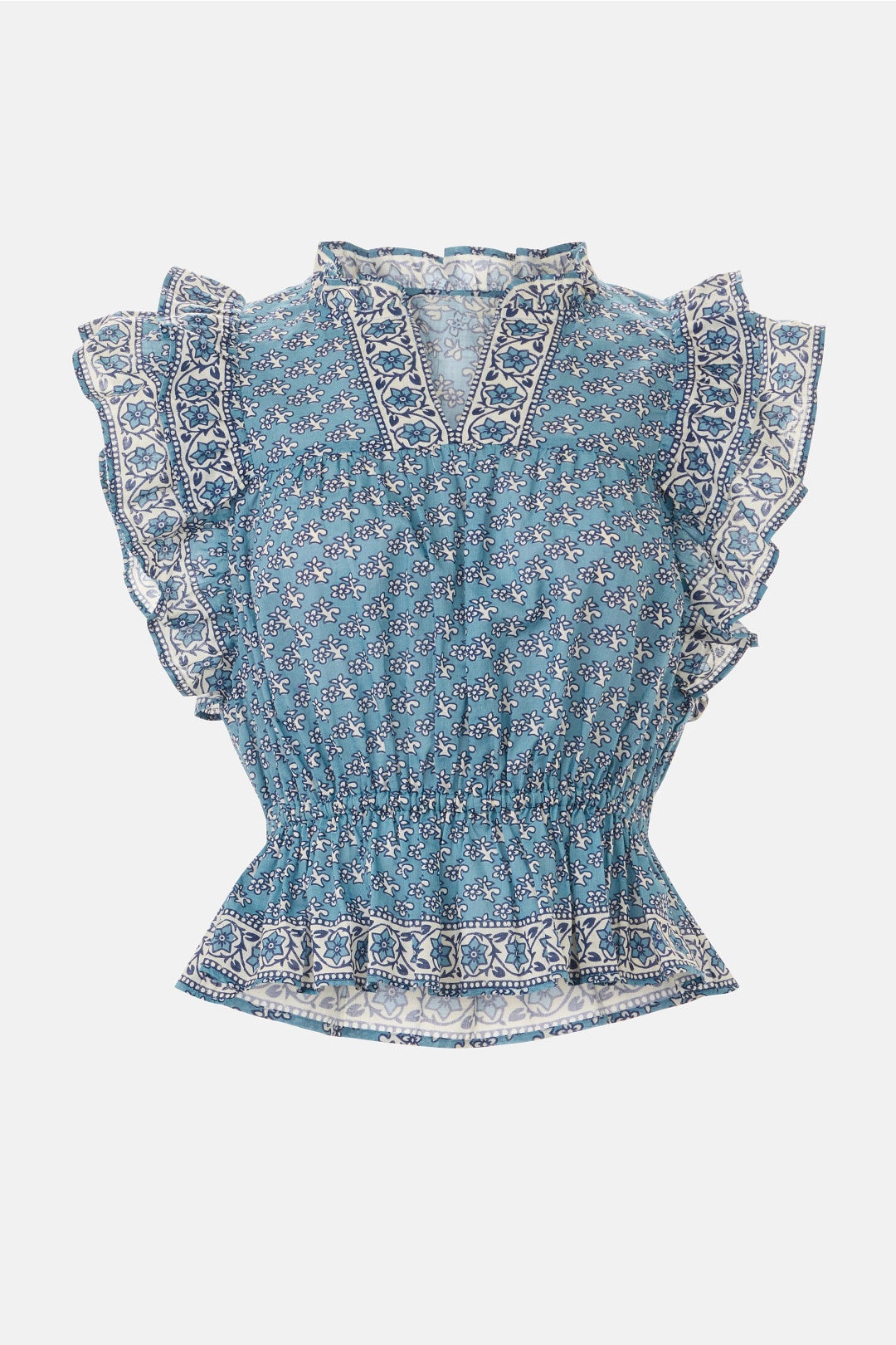 Split Neck Gathered Top by Sea NY x RTR
