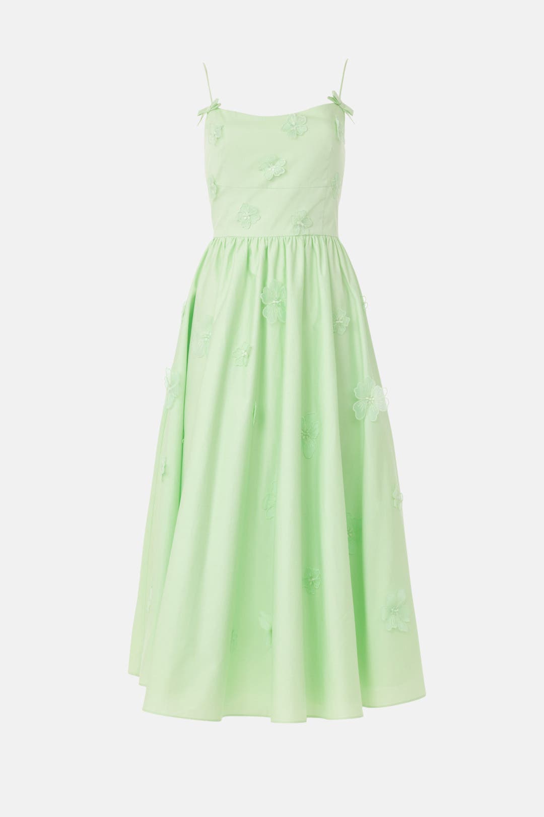 ¥82,500 self-portrait green フローラル ドレス Self Portrait Green Satin Flower Mini Dress | Shopbop