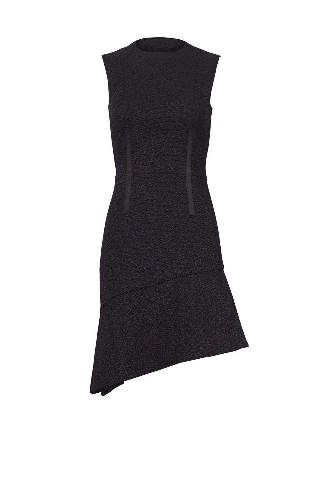 Black Asymmetrical Fluid Dress by Carven 3