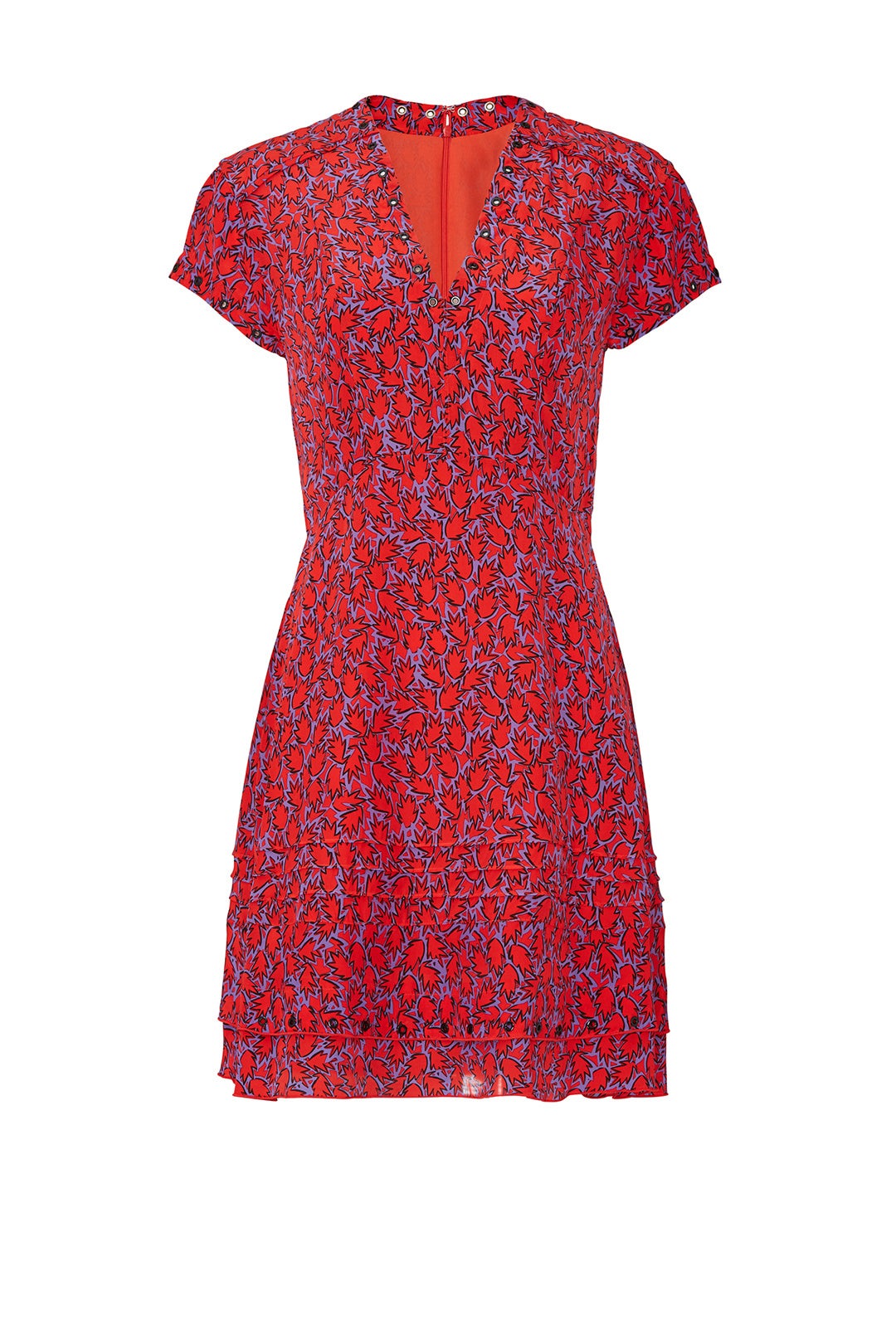 V-Neck Grommet Detail Dress by Derek Lam 10 Crosby