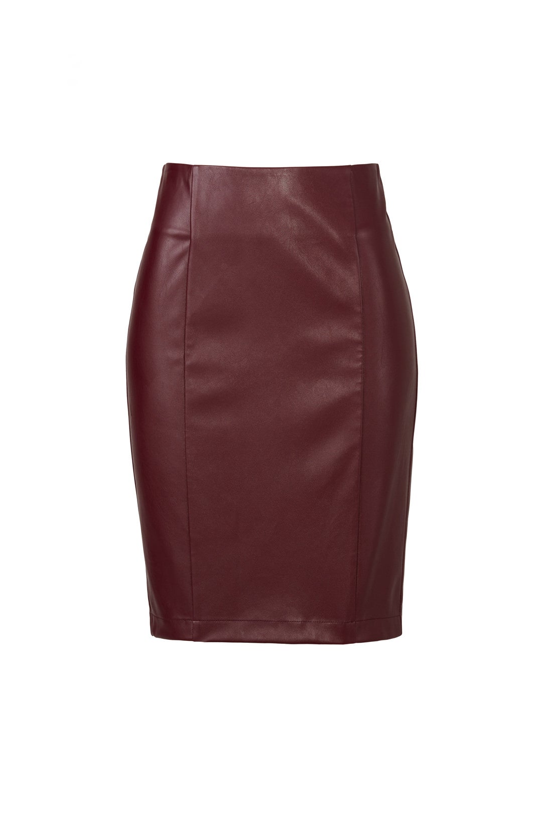 Merlot Vegan Leather Skirt by Paper Crown