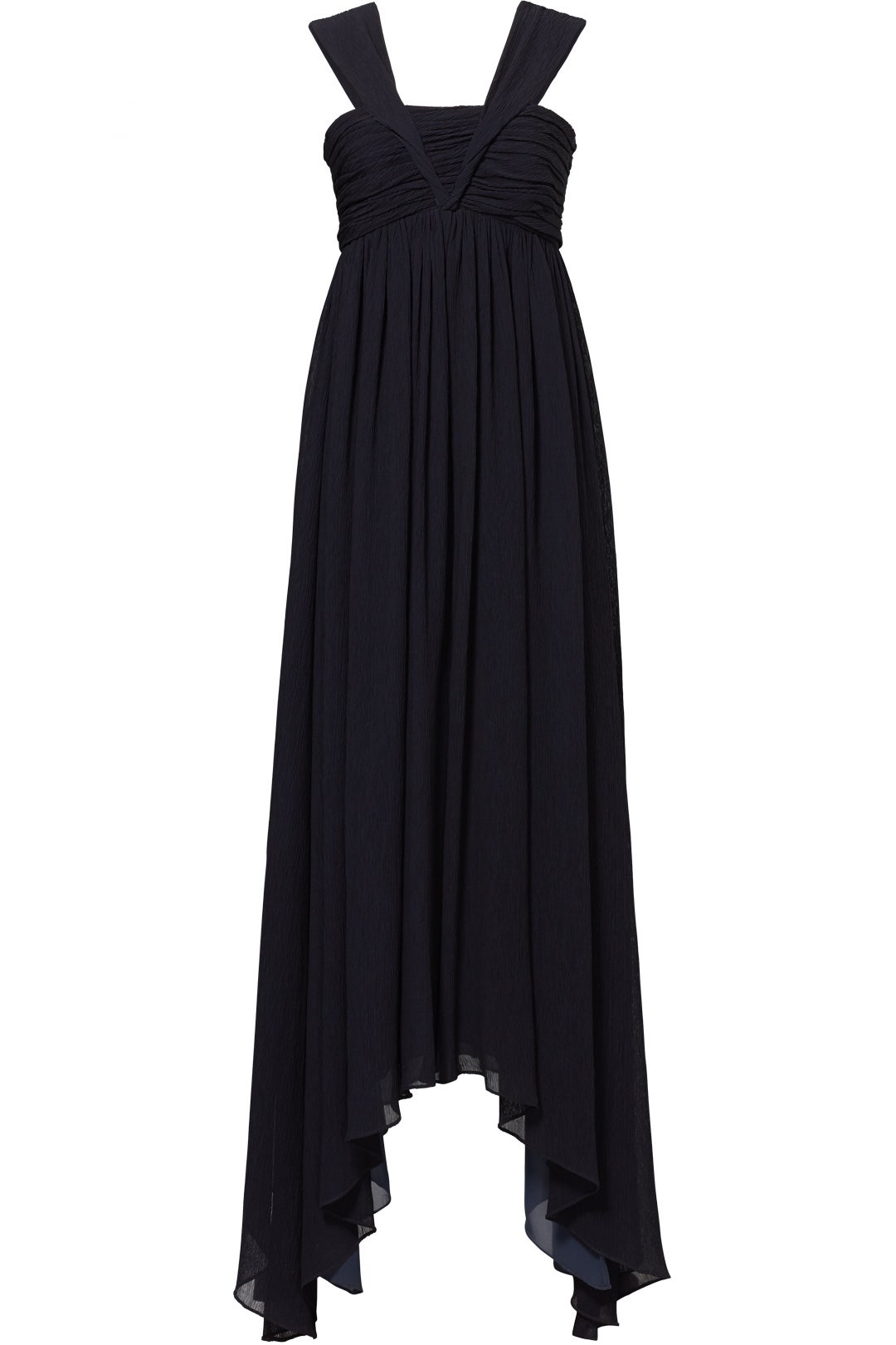Navy Plisse Gown by ADEAM