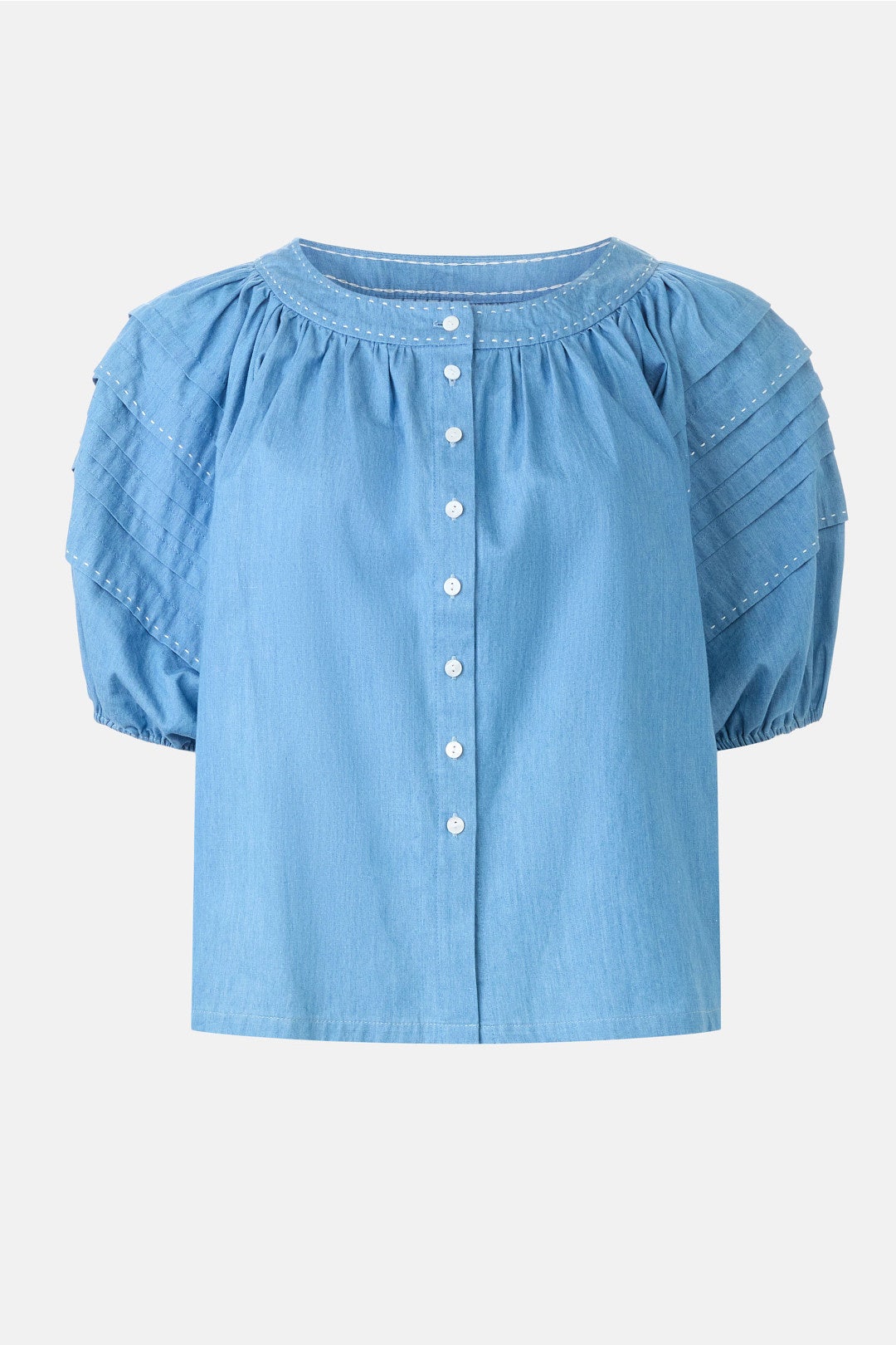 Shay Contrast Stitch Top by Fifteen Twenty 4