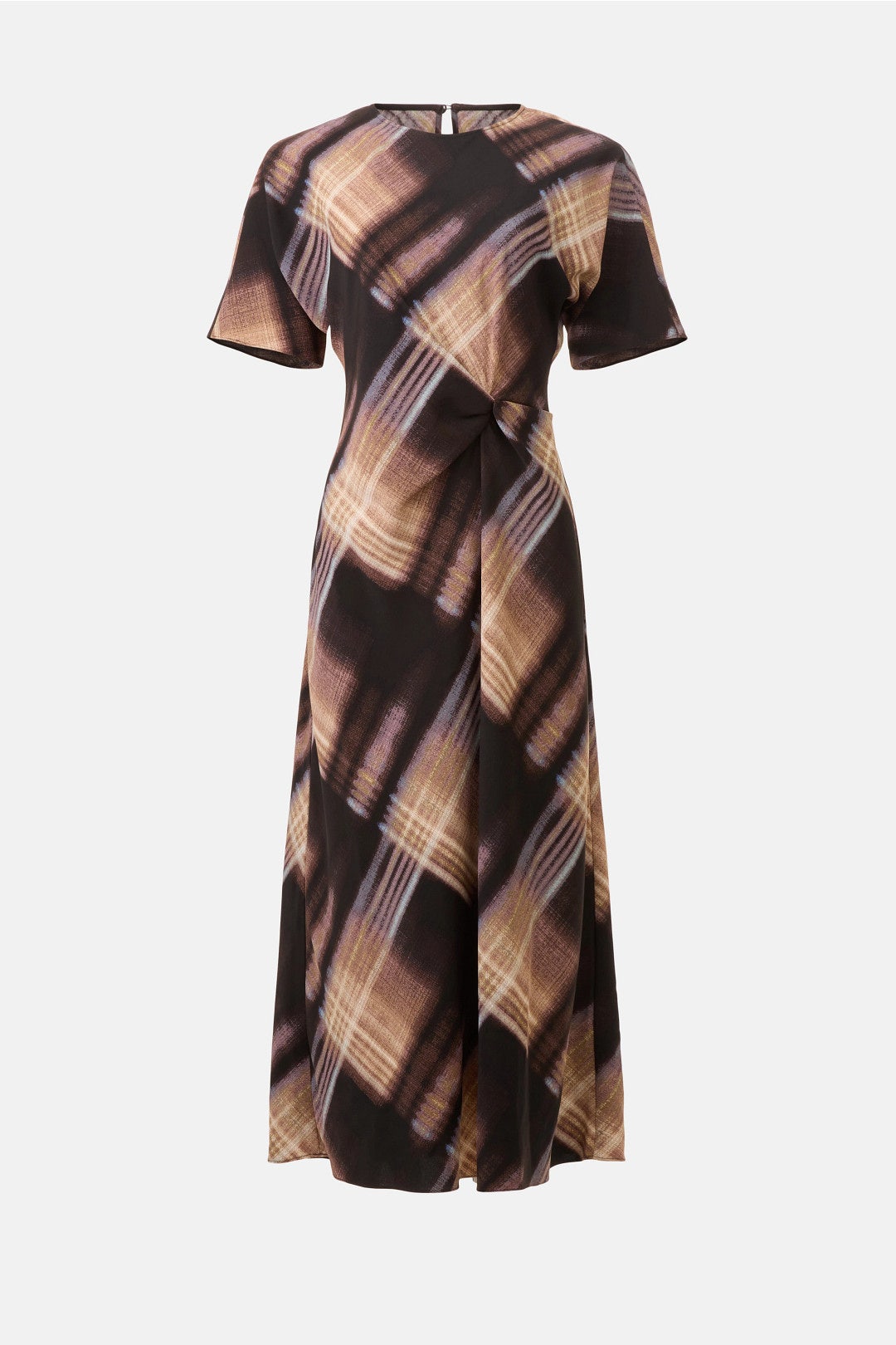 Printed Twist Detailed Midi Dress by Luxely 3