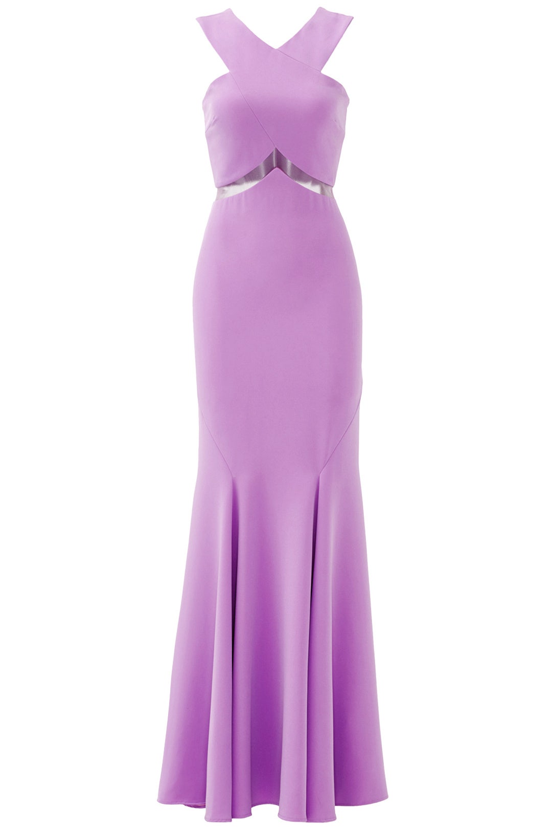 Pink Chevron Cutout Gown by Mignon 3