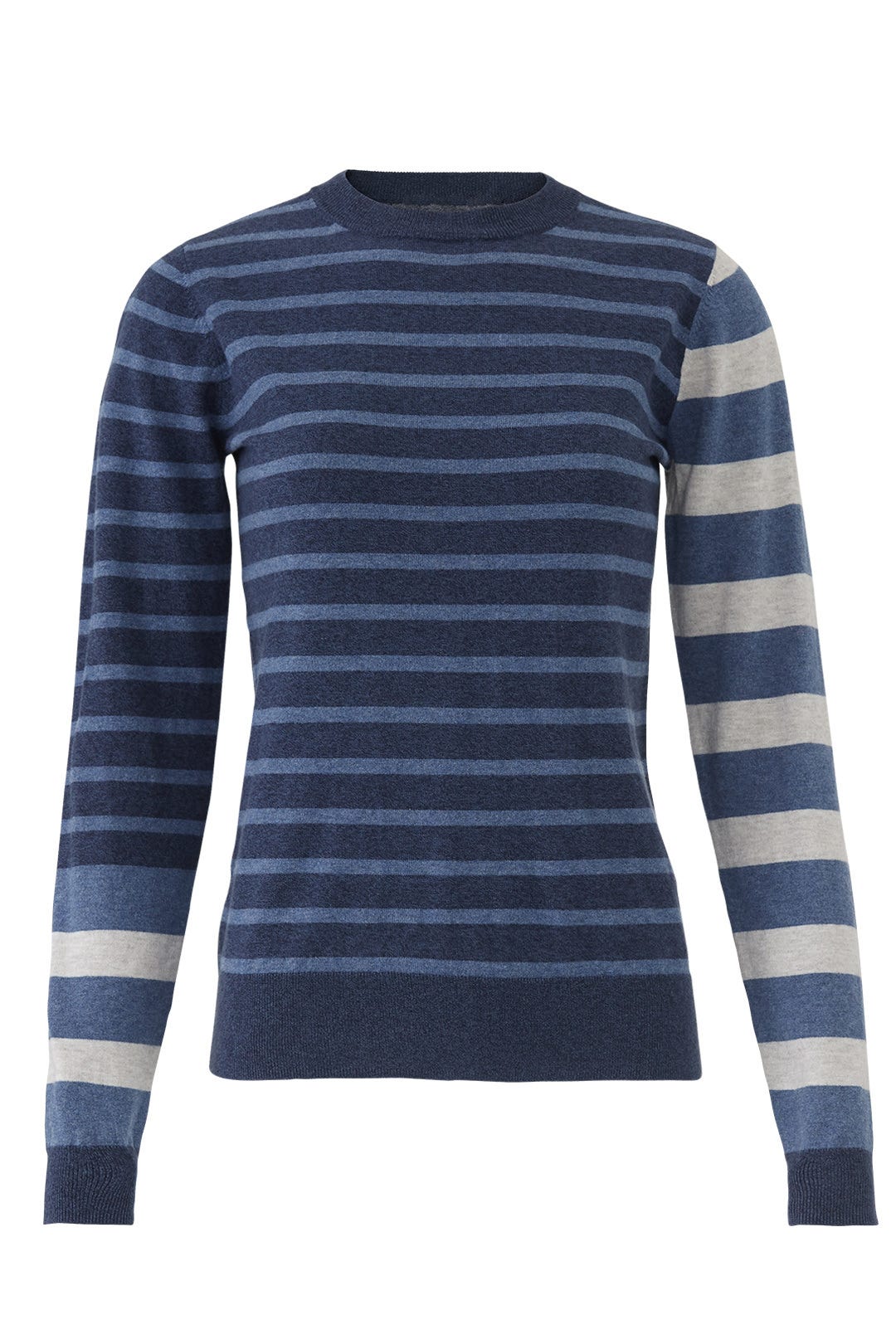 Blue Striped Crew Neck Pullover by Derek Lam 10 Crosby