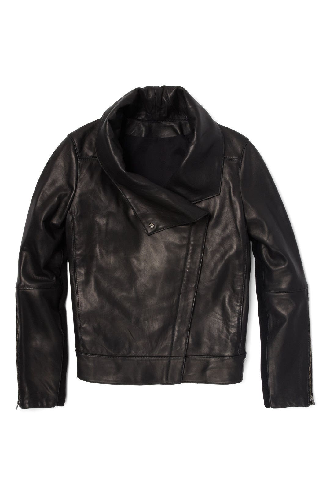 Black Petal High Collar Jacket by Helmut Lang 1