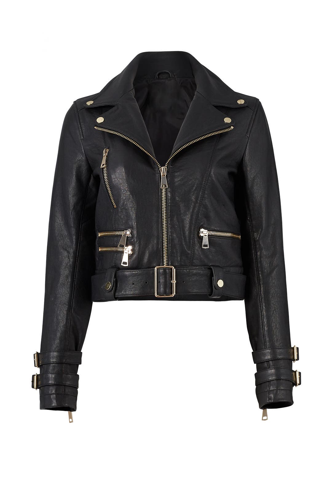 Black Leather Biker Jacket by Nicholas for $135 | Rent the Runway