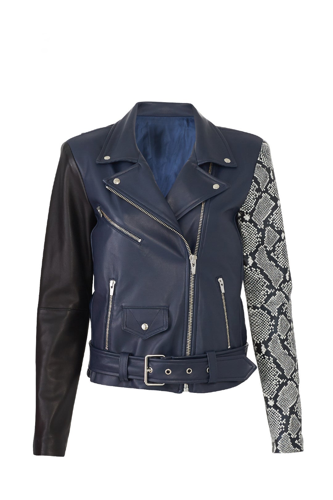 Jayne Combo Leather Jacket by VEDA Rent the Runway - Main Image