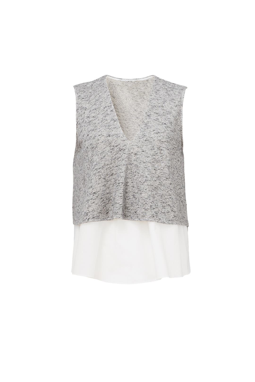 Grey Tiered Top by Derek Lam 10 Crosby for $32 | Rent the Runway