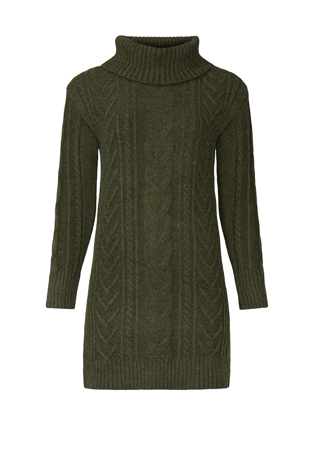 Olive Knit Penelope Sweater Dress by HEARTLOOM 4