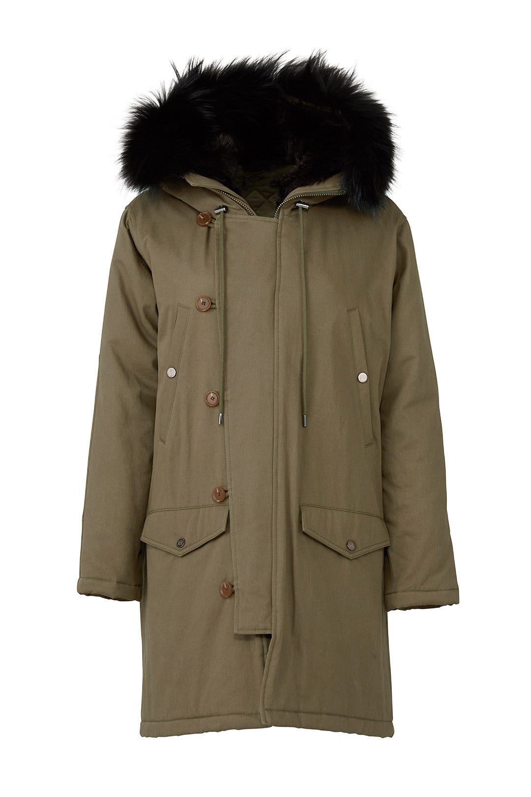 Khaki Technical Parka by The Kooples 3