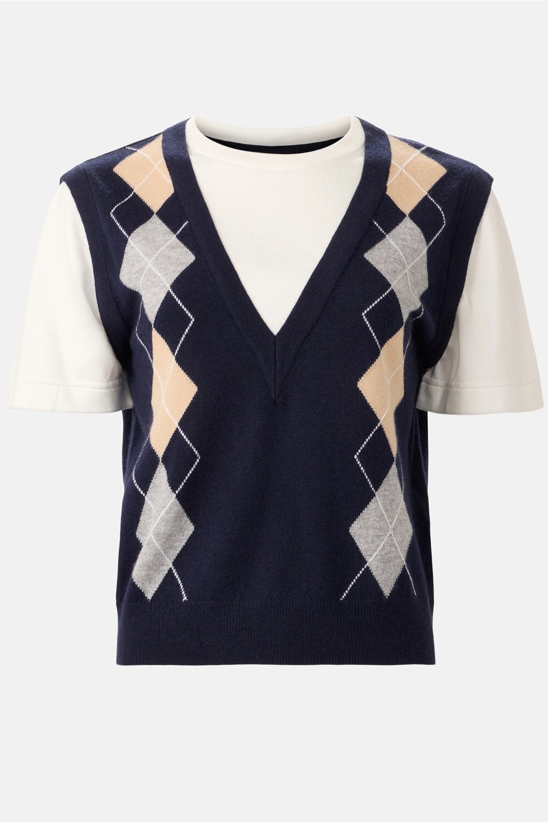 Eurie Argyle Layered Jumper by Sandro 4