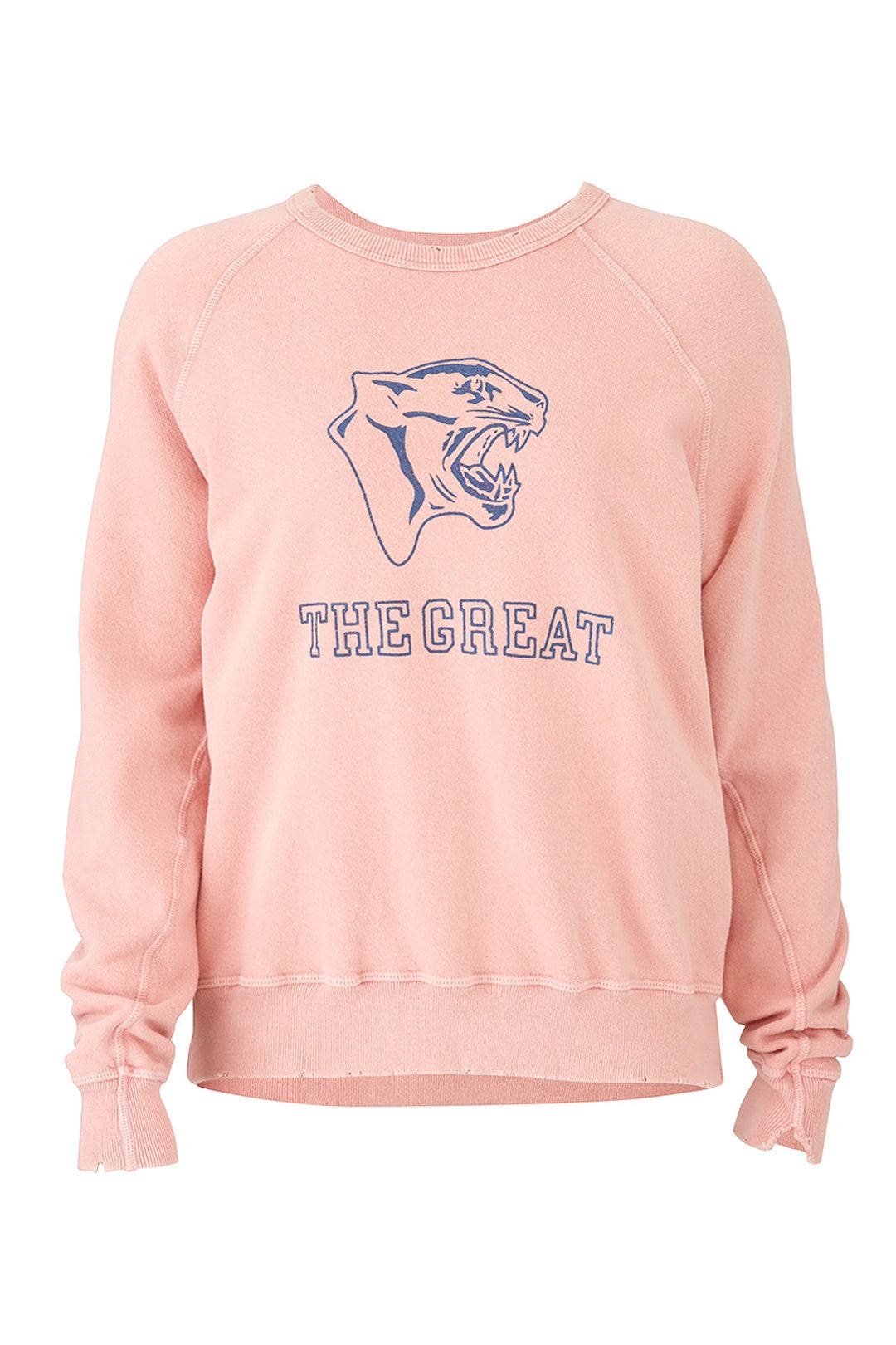 Vintage Rose College Sweatshirt by The Great.