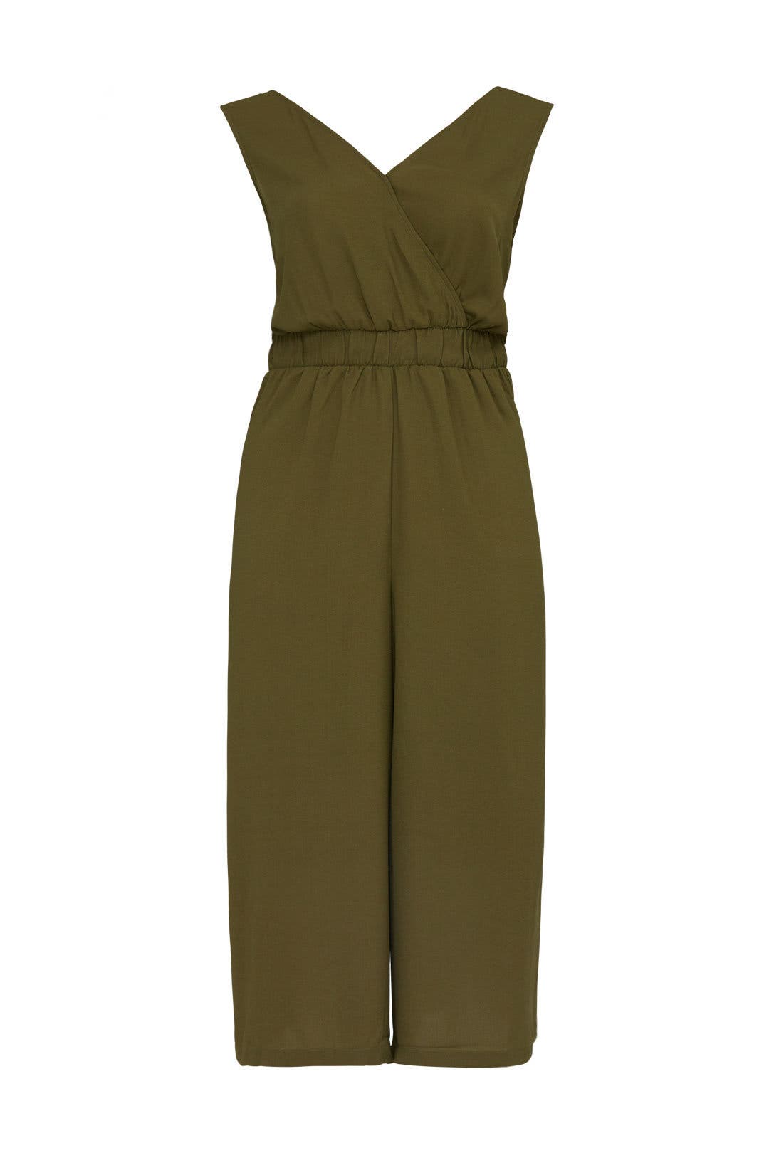 Green Cropped Jumpsuit by JUNAROSE for $30 | Rent the Runway