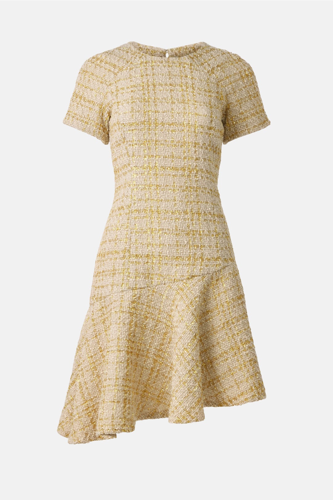 Gold Sparkle Tweed Mini Dress by N Natori 4