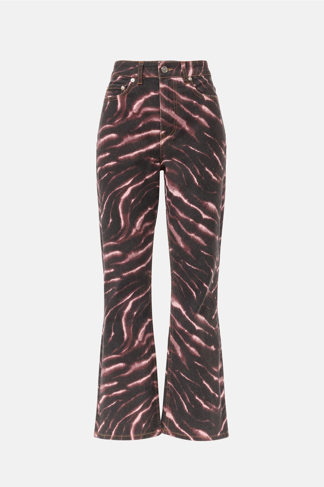 Pink Zebra Print Jeans by GANNI 4