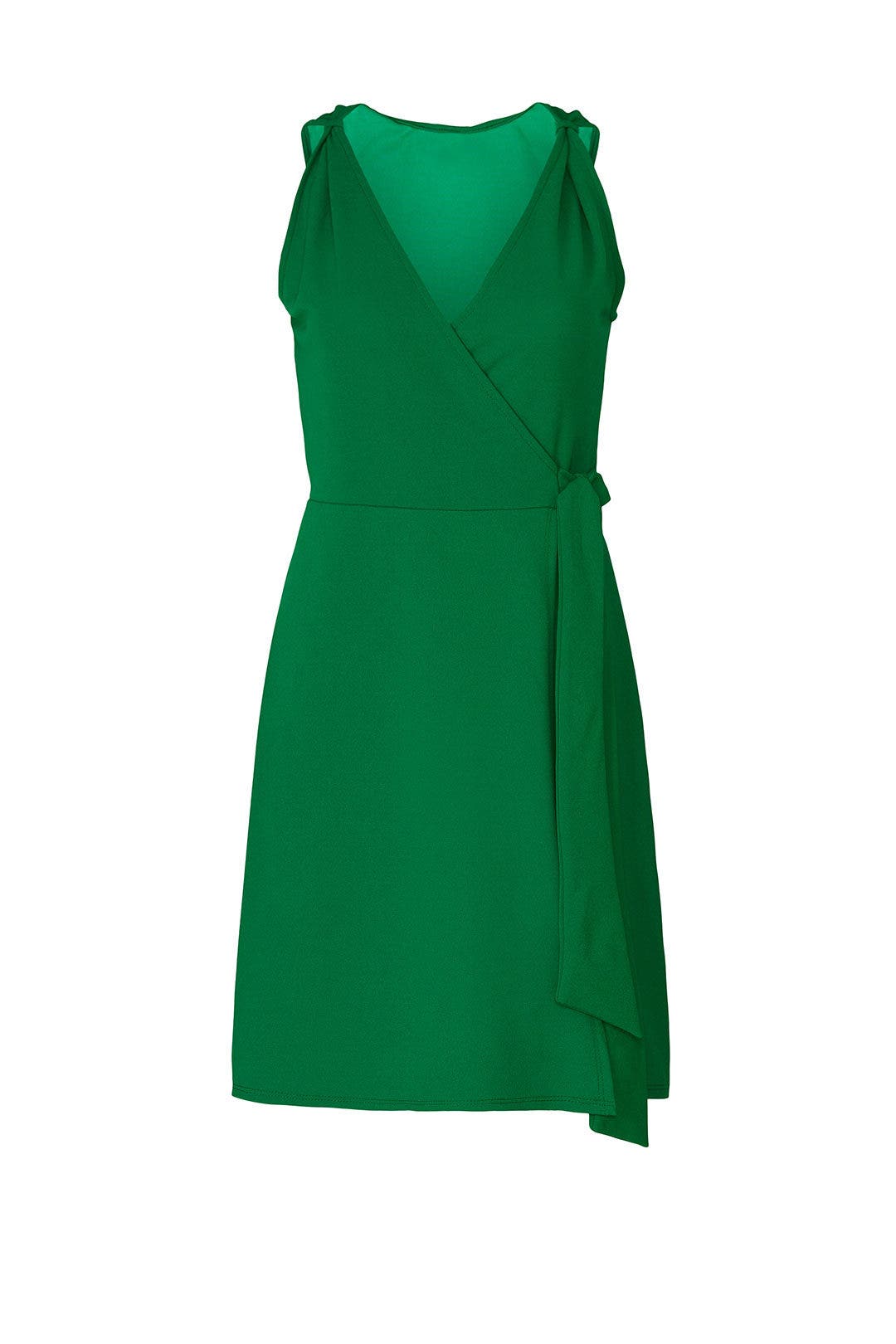 Emerald Surplice Dress by Louna 4