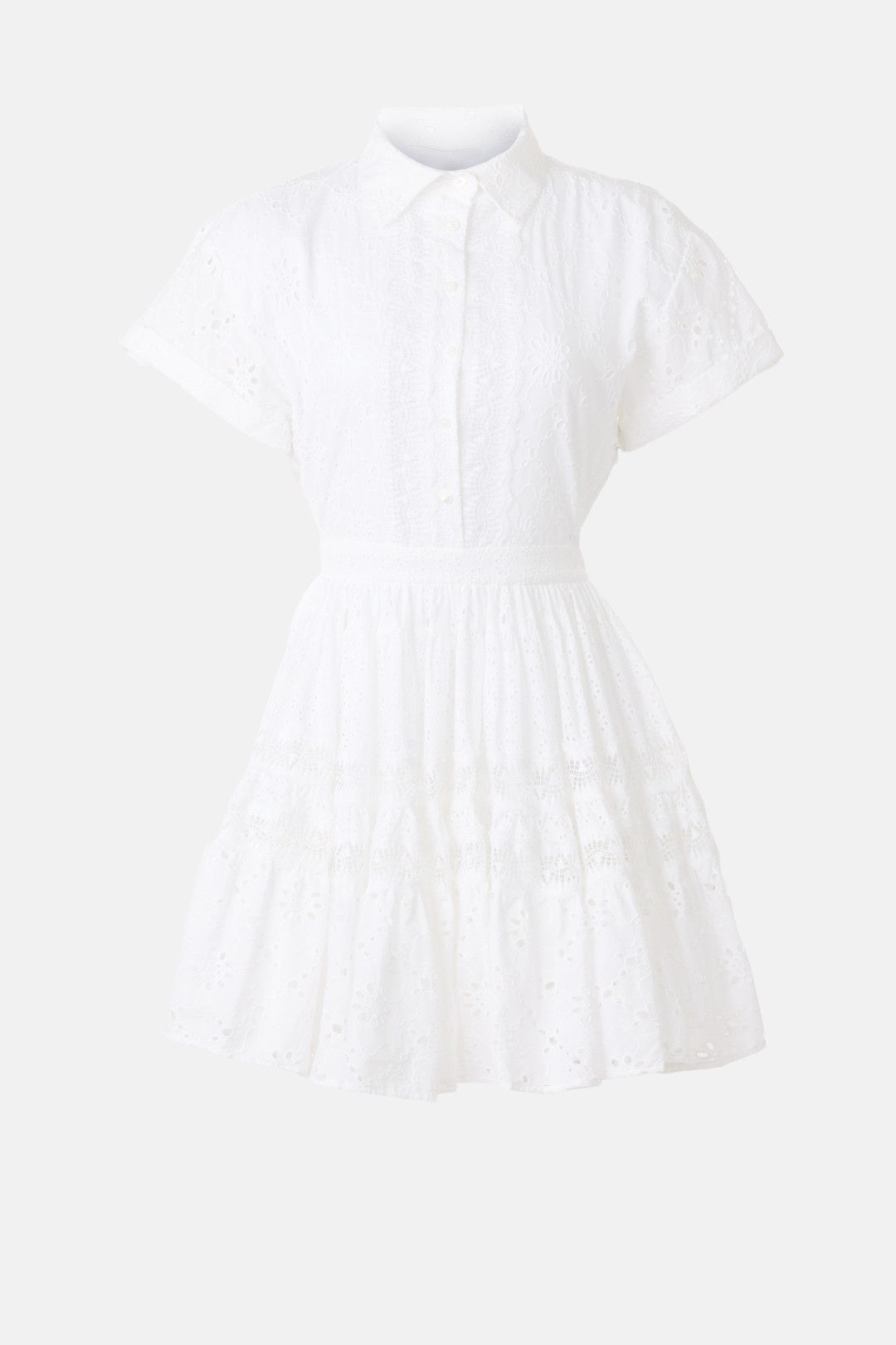 White Eyelet Mini Dress by Maje 4