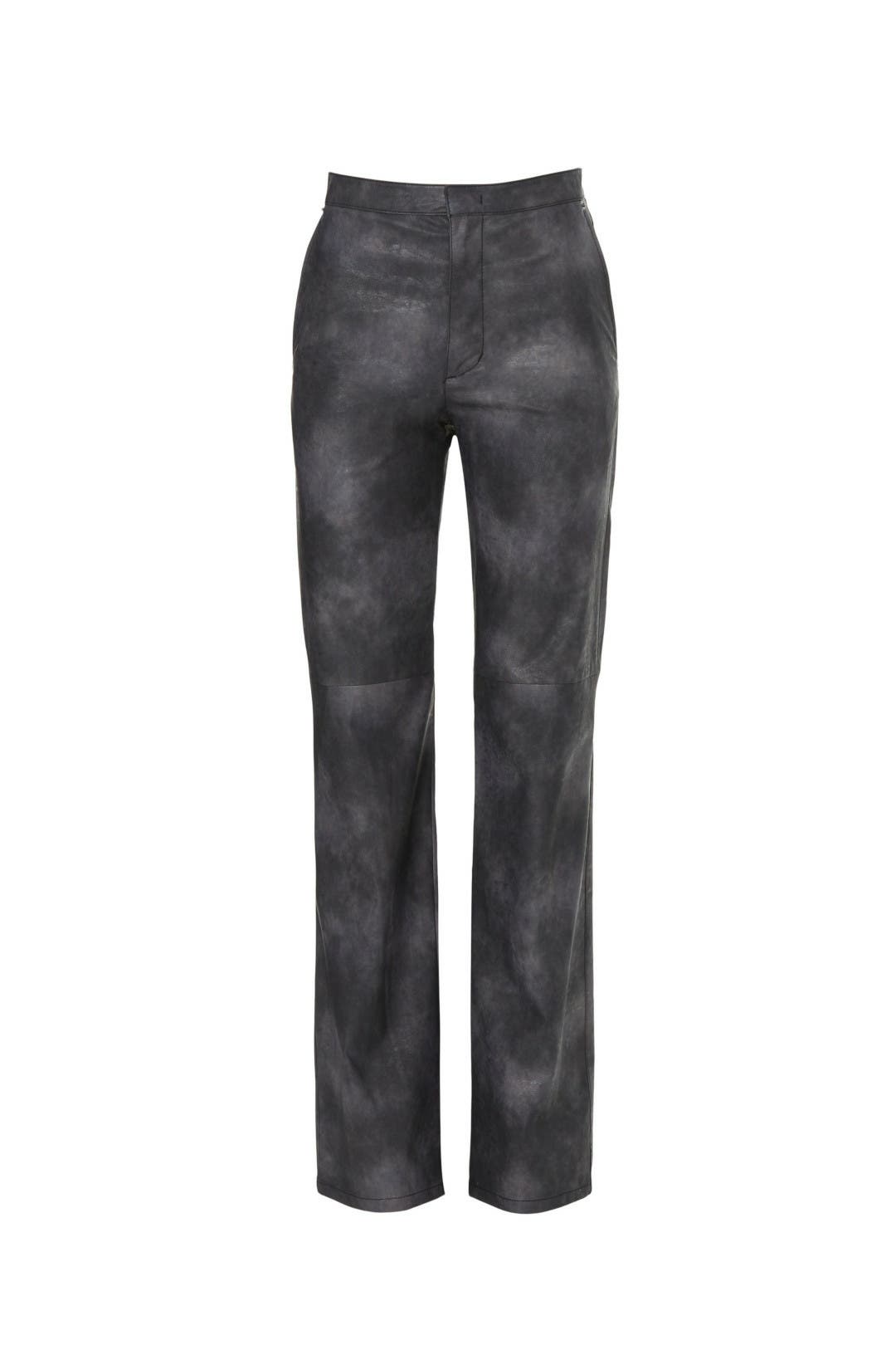 【OPEN YY】FAUX LEATHER TIE-DYE PANTS / CHARCOAL Tie Dye Faux Leather Pants by TheOpen Product | Rent the Runway