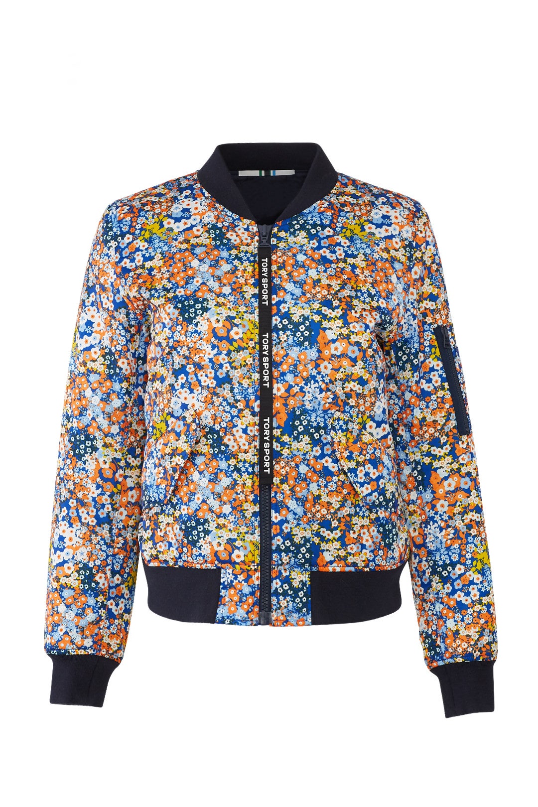 Printed Satin Bomber Jacket by Tory Sport 3