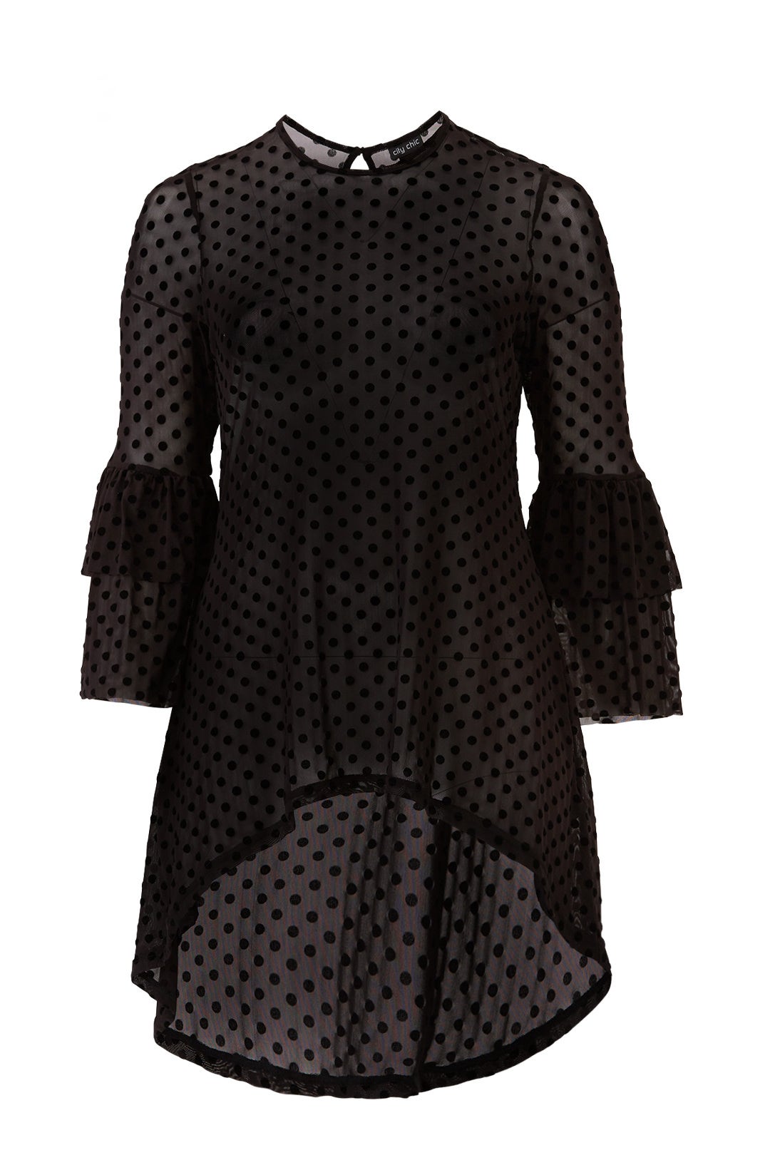 Sheer Mesh Romance Tunic by City Chic