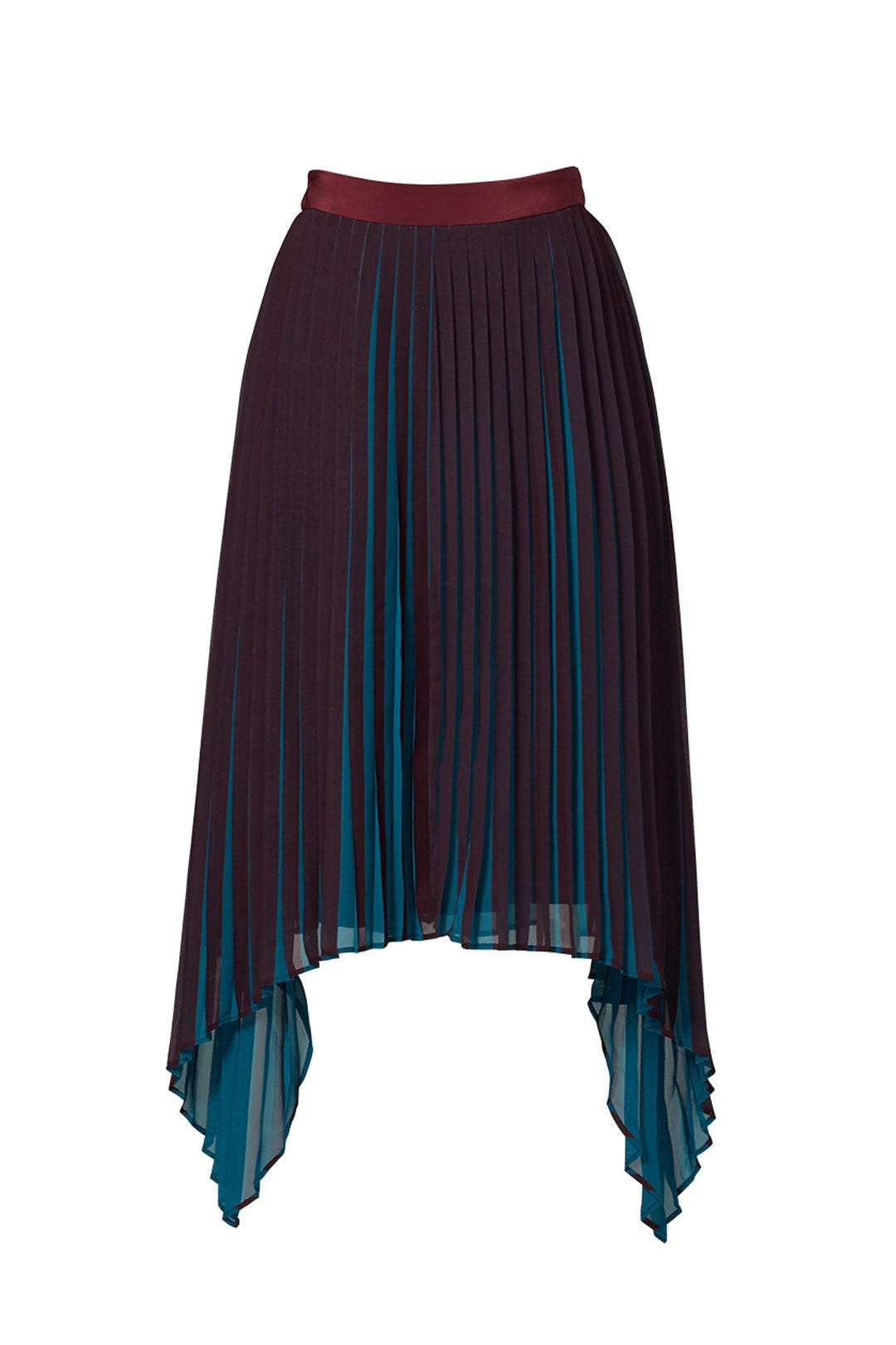 Contrast Colorblock Pleat Skirt by By Malene Birger