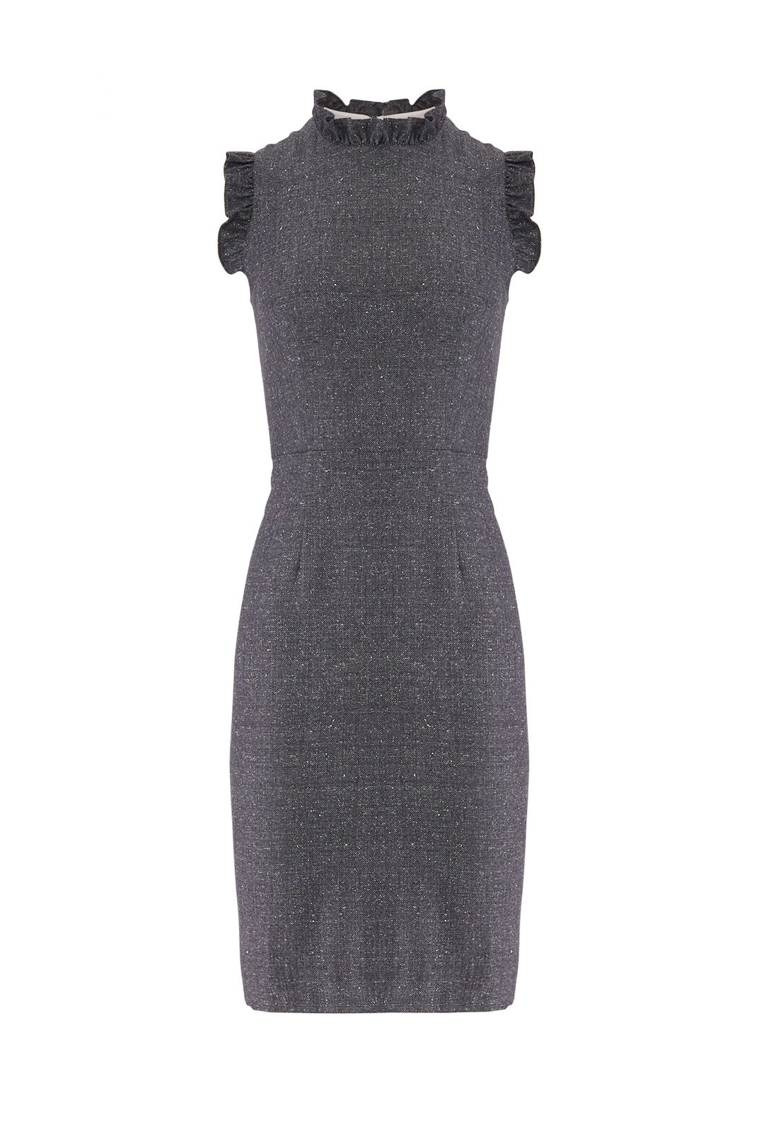 Grey Spring Ruffle Dress by Rebecca Taylor NYC 3