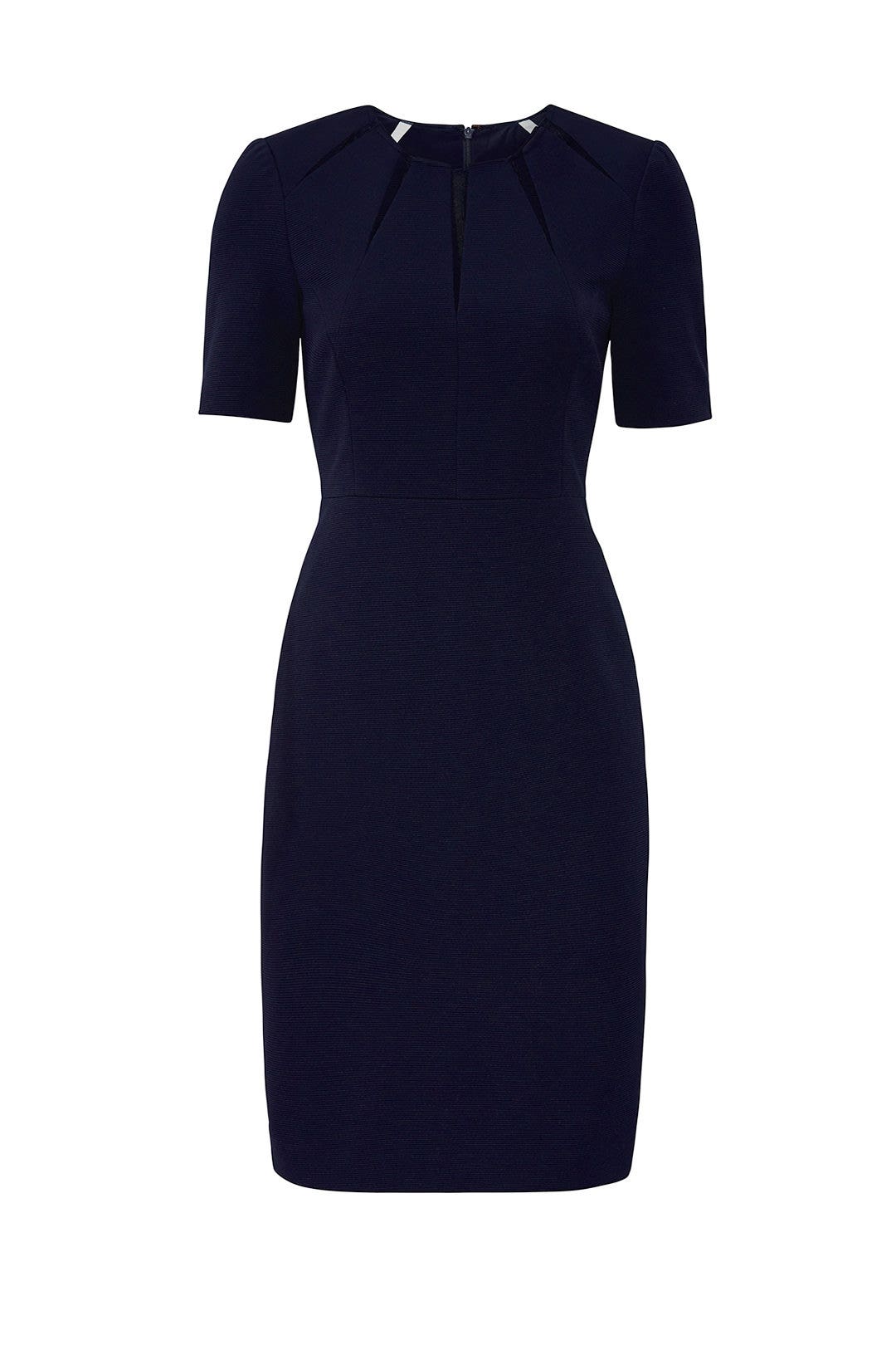 Navy Star Neckline Sheath by Badgley Mischka 3