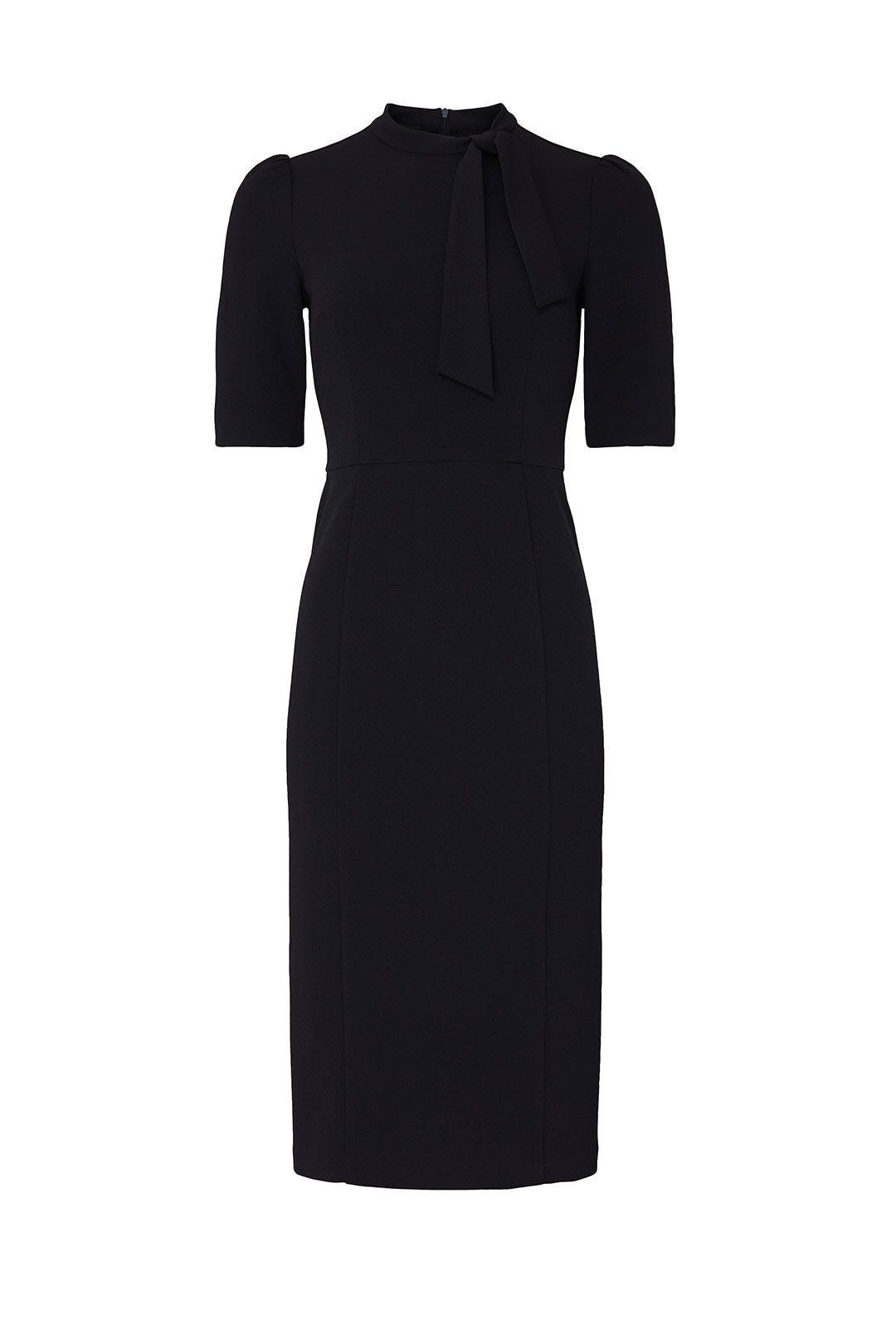 Navy Tie Neck Sheath by Donna Morgan