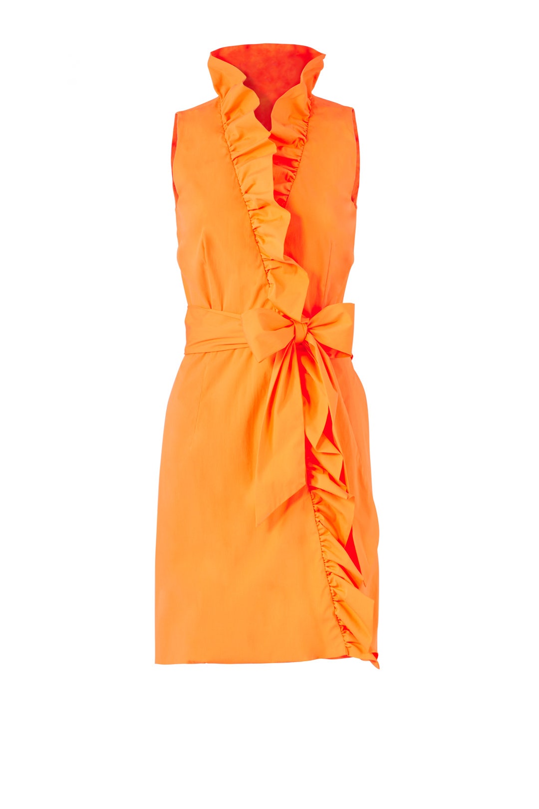 Orange Ruffle Tie Dress by Milly 3
