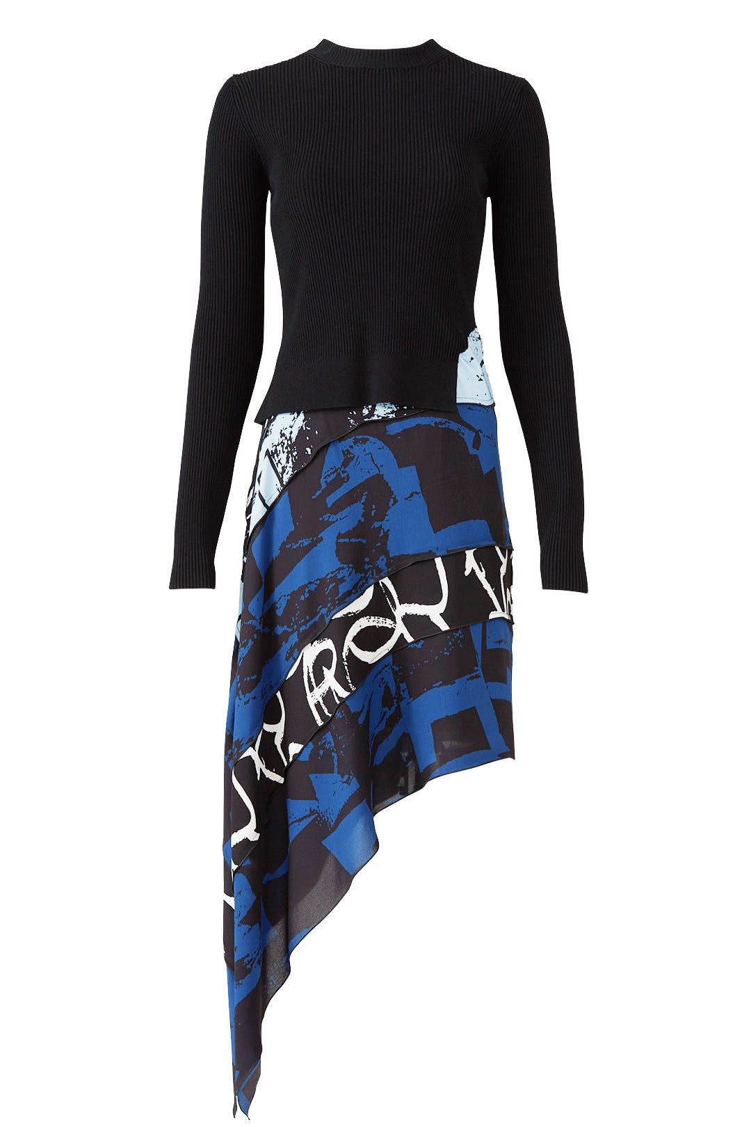 Indigo Georgette Dress by Proenza Schouler