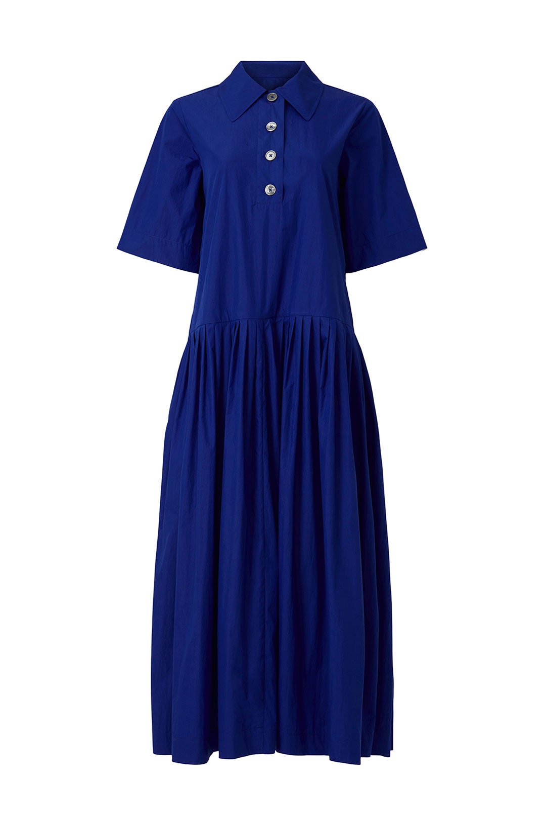 Polo Collar Gathered Maxi by Co 4