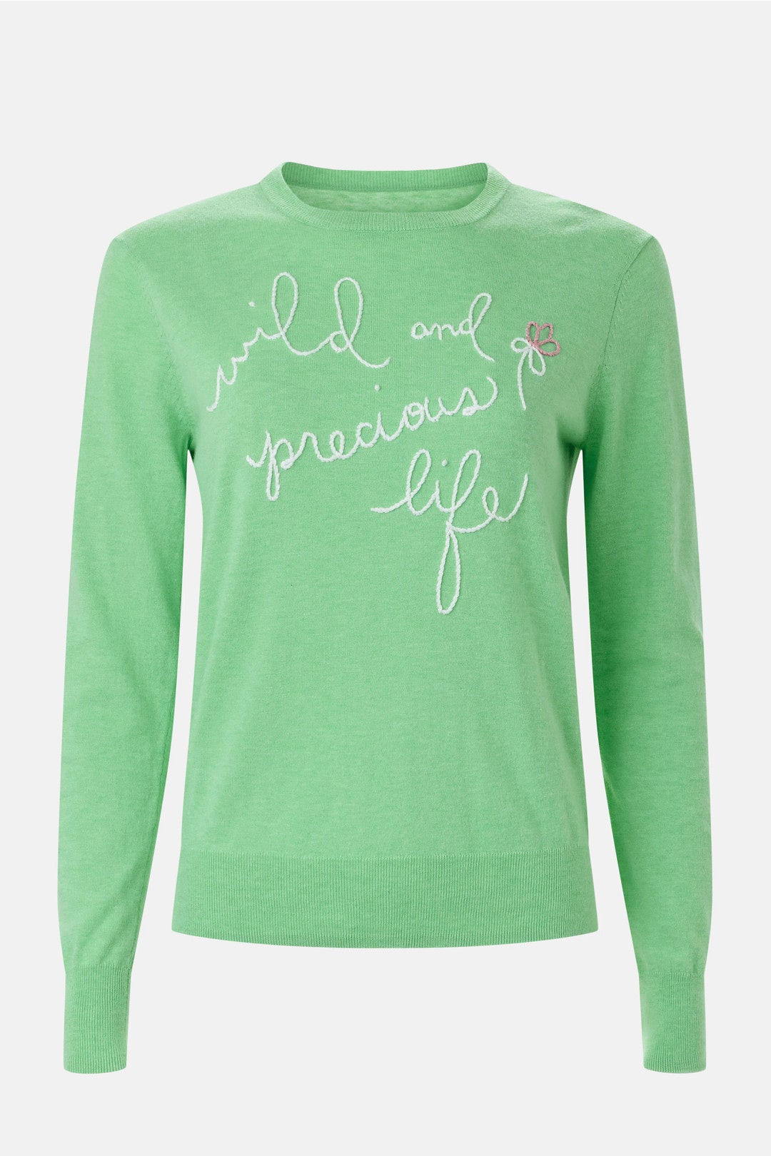 Wild and Precious Crewneck Sweater by Lingua Franca