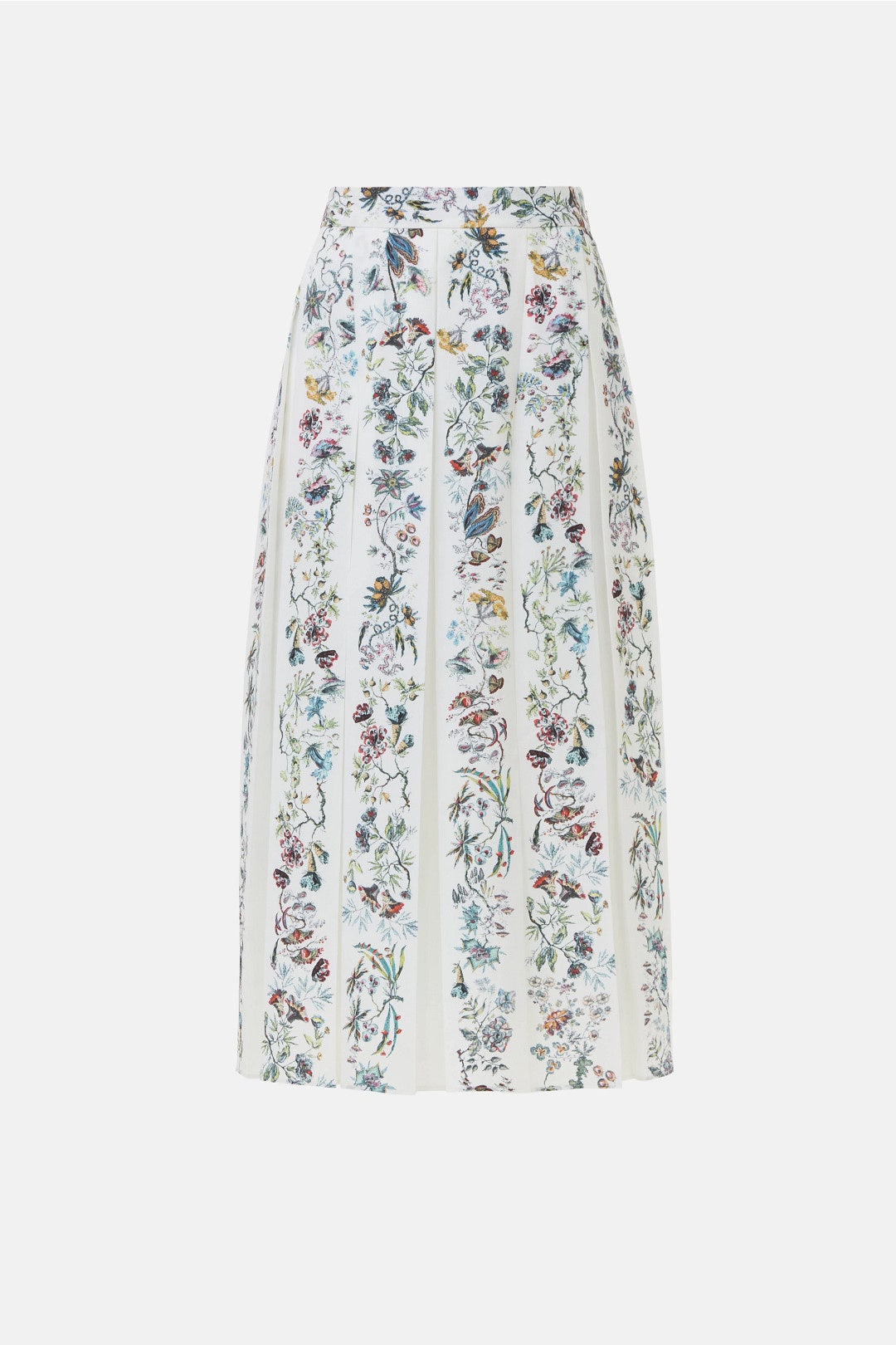 Pleated Placed Print Skirt by Adam Lippes x RTR