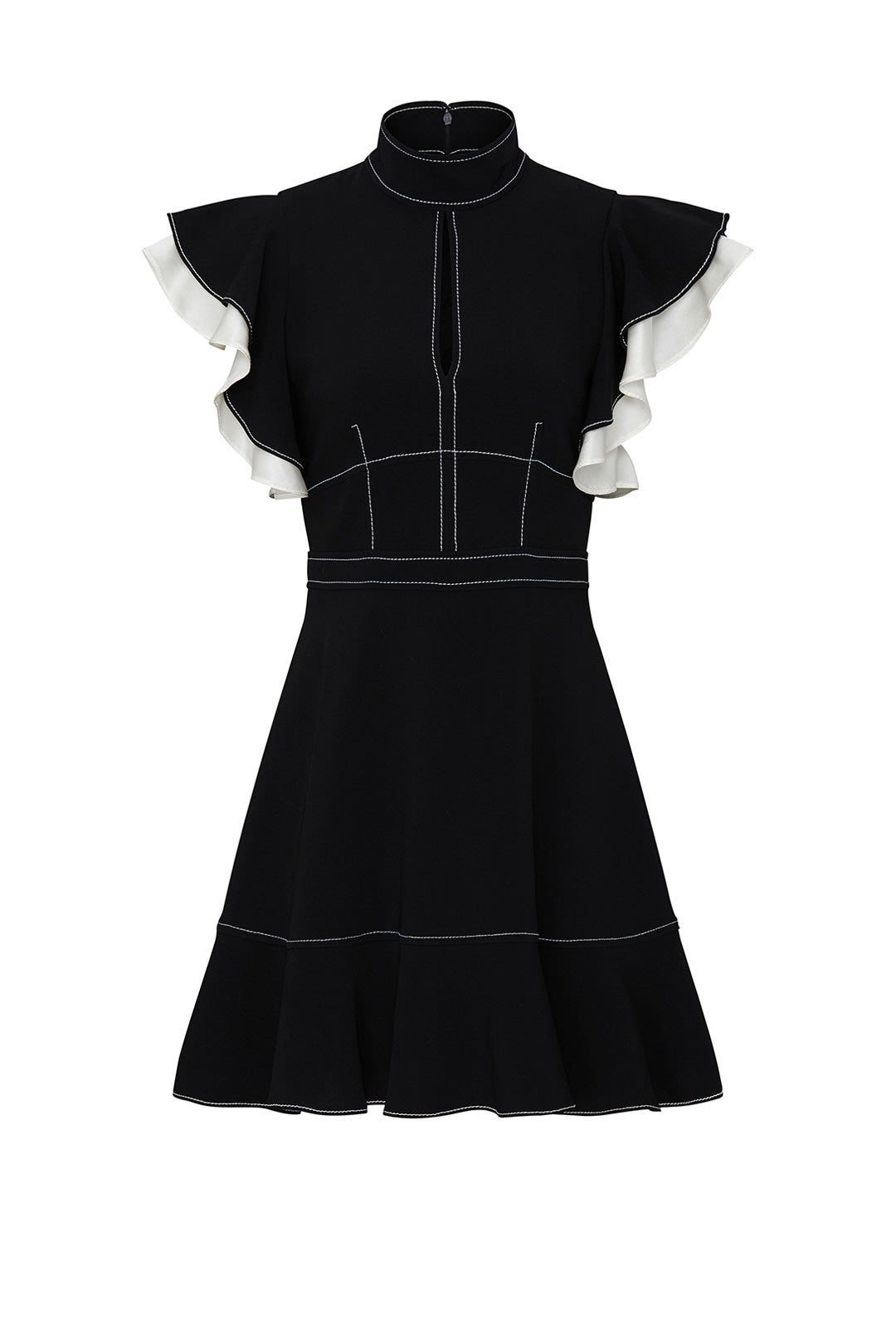 Black Topstitch Reika Dress by Cinq à Sept 4