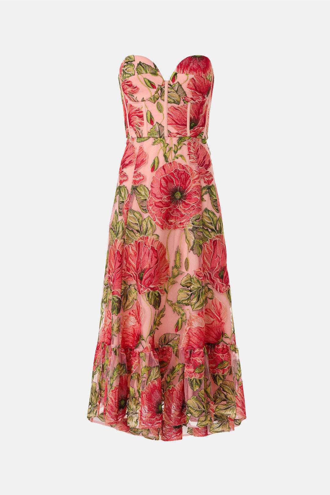 strapless open back dress Dress The Population Nicole Dress - Pink main image 0