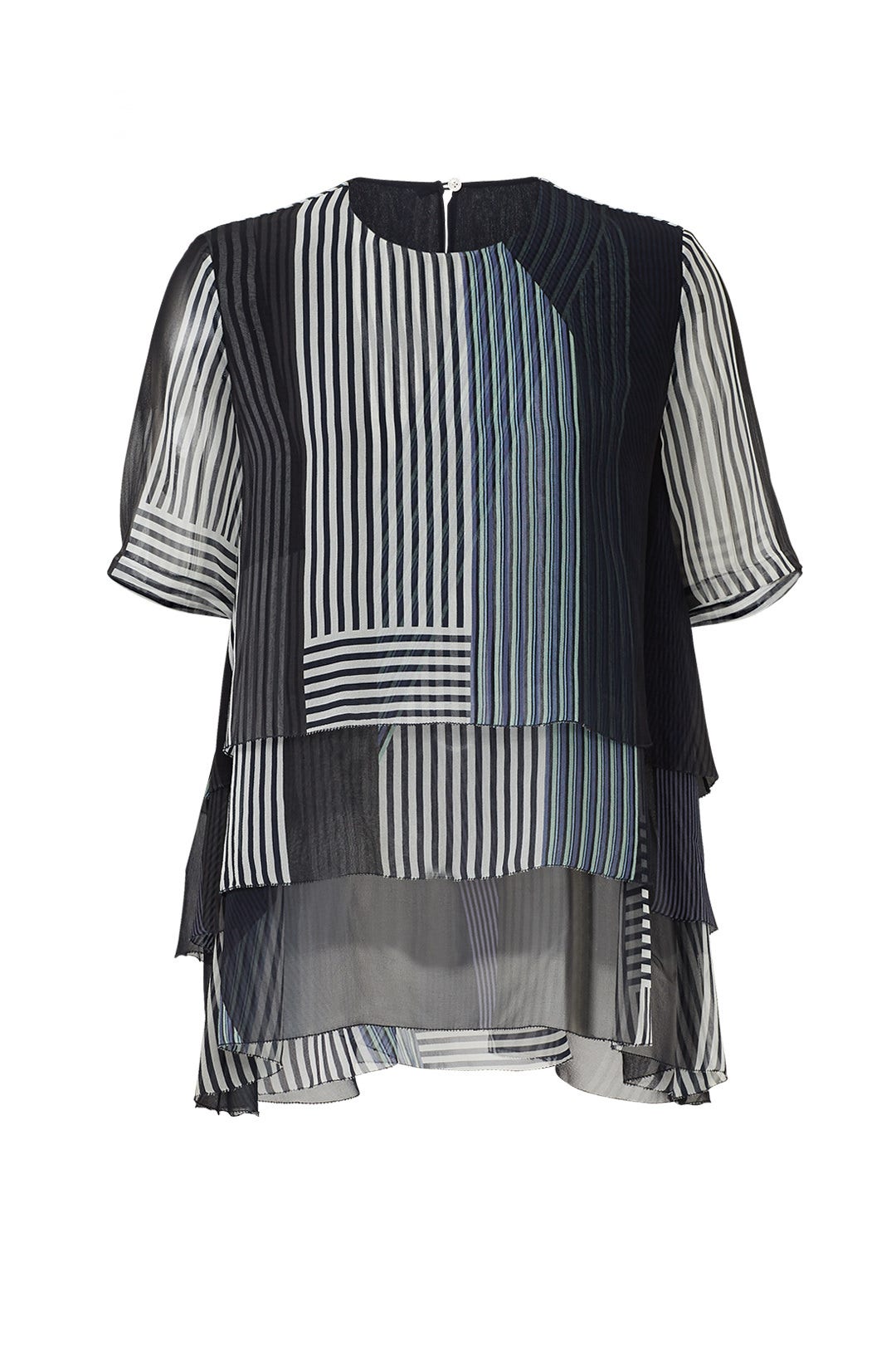 Collage Stripe Top by Jason Wu